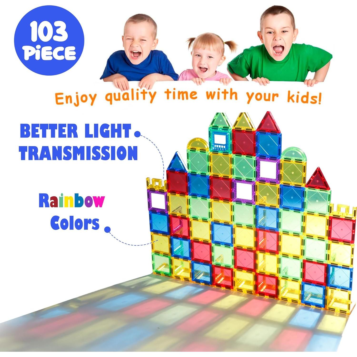 Bloques Magnéticos Imagination para Niños - Juego STEM 1.36kg