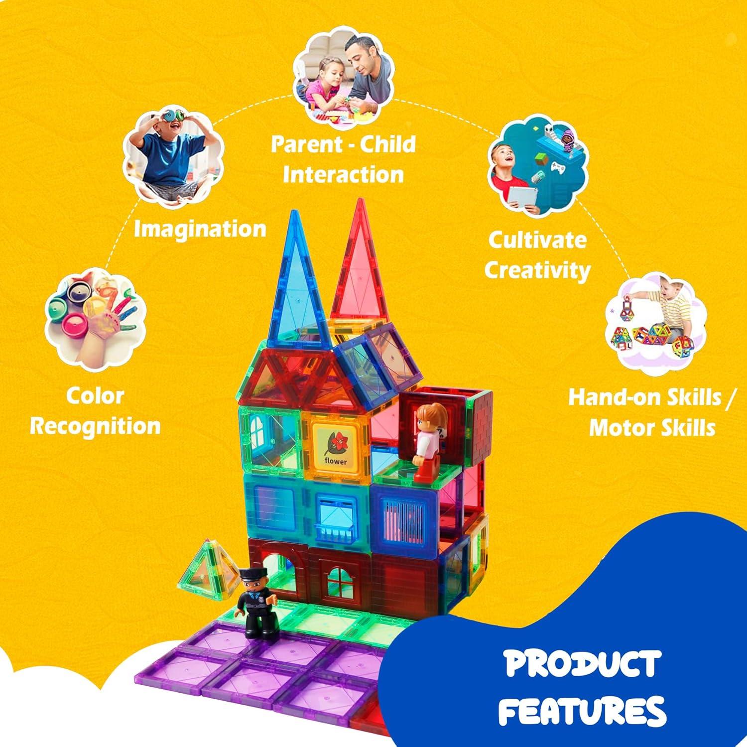 Bloques Magnéticos Imagination para Niños - Juego STEM 1.36kg