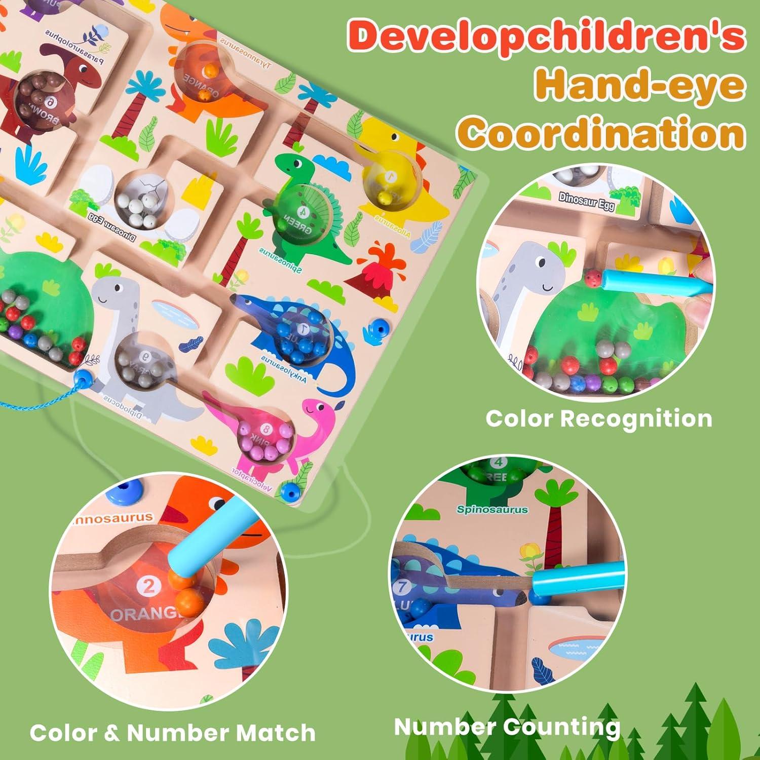 Rompecabezas Magnético Montessori BYNLEAU Dinosaurio 30x22cm