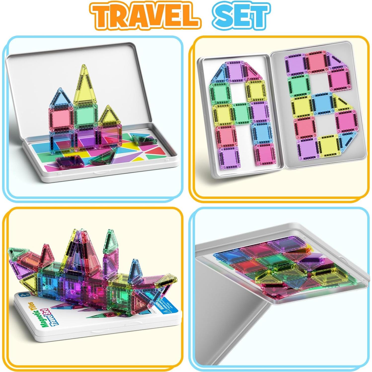 Juego de Azulejos Magnéticos Mini MEIQ 42 Piezas para Niños
