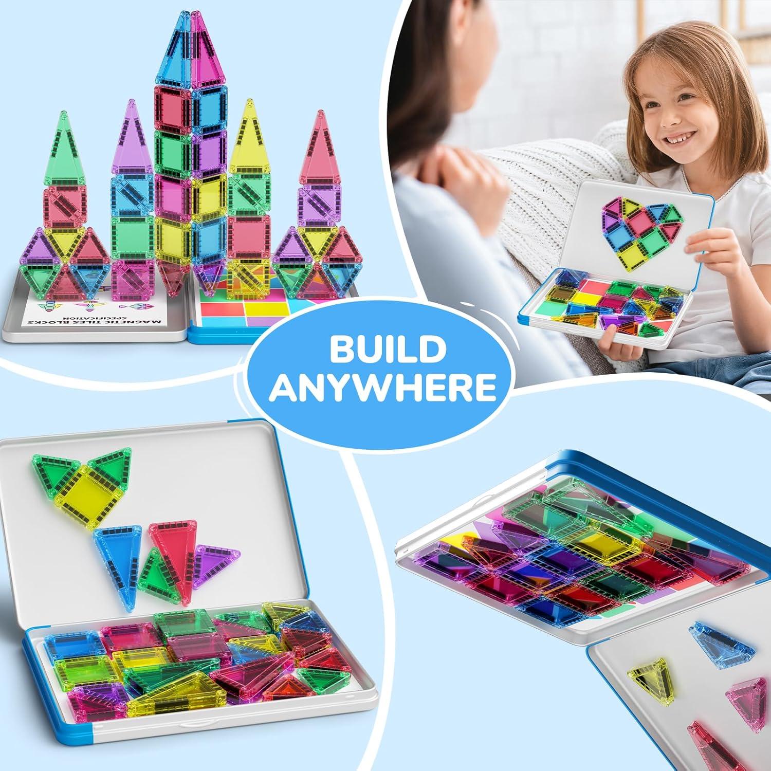 Juego de Azulejos Magnéticos Mini MEIQ 42 Piezas para Niños