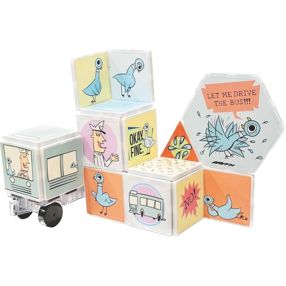 Azulejos Magnéticos CreateOn - No Dejes Que La Paloma Conduzca El Autobús - 16 Piezas - Juguete Educativo STEM para Niños de 3 Años en Adelante