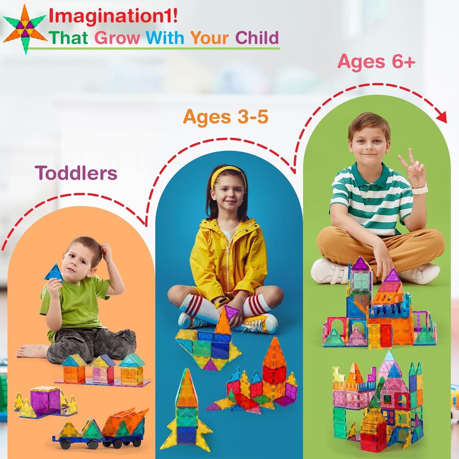 Conjunto de 100 Azulejos Magnéticos Tigerdoe para Niños