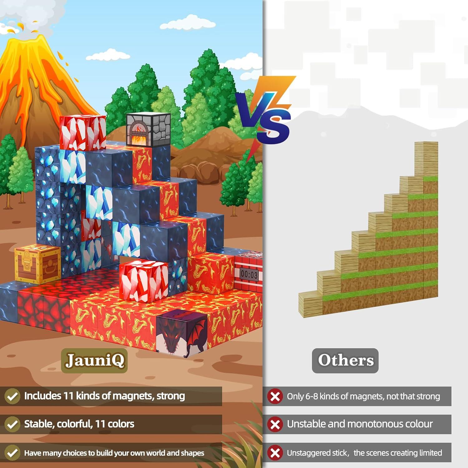 Bloques Magnéticos 100 Piezas JauniQ Juguetes Creativos 3+ Años