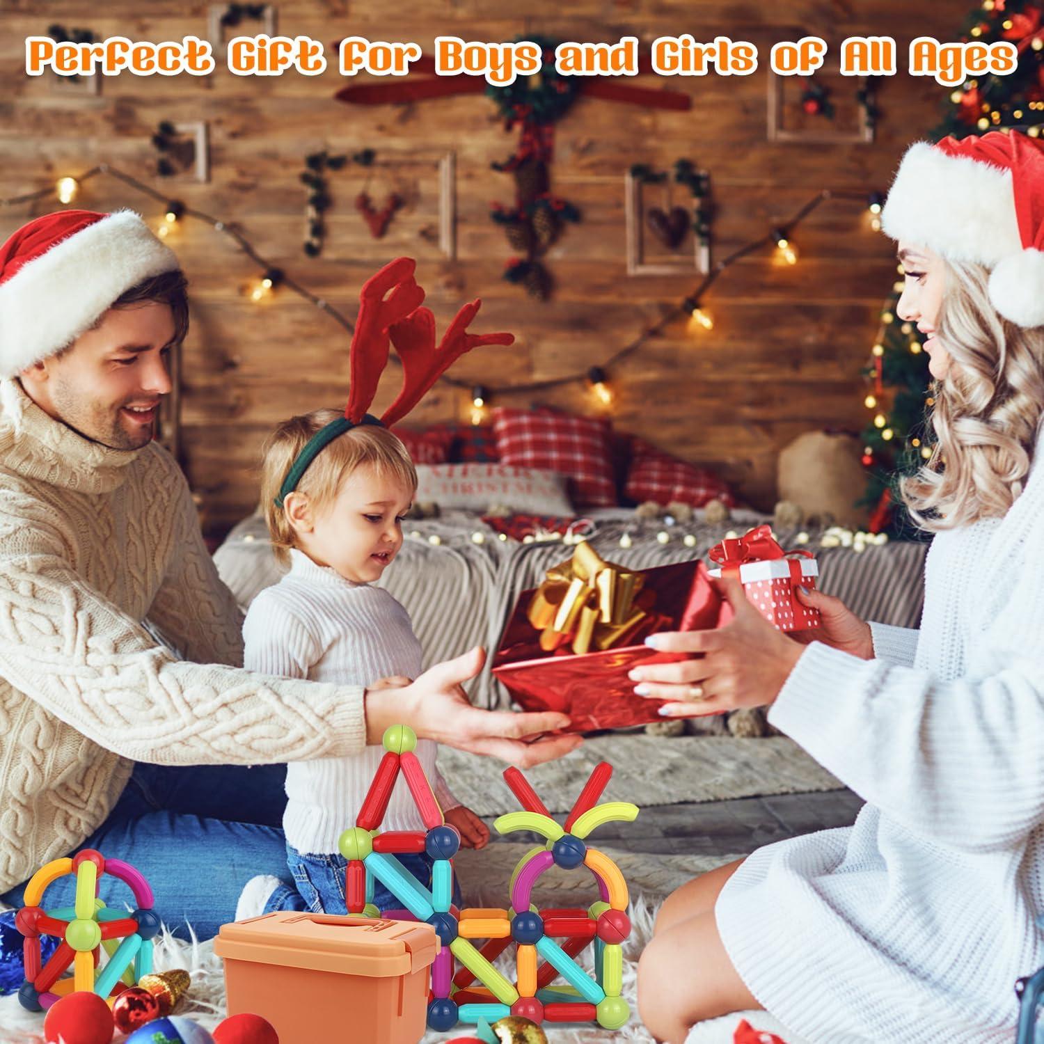 Set de Juguetes Magnéticos Educativos 64 Piezas LECOVER