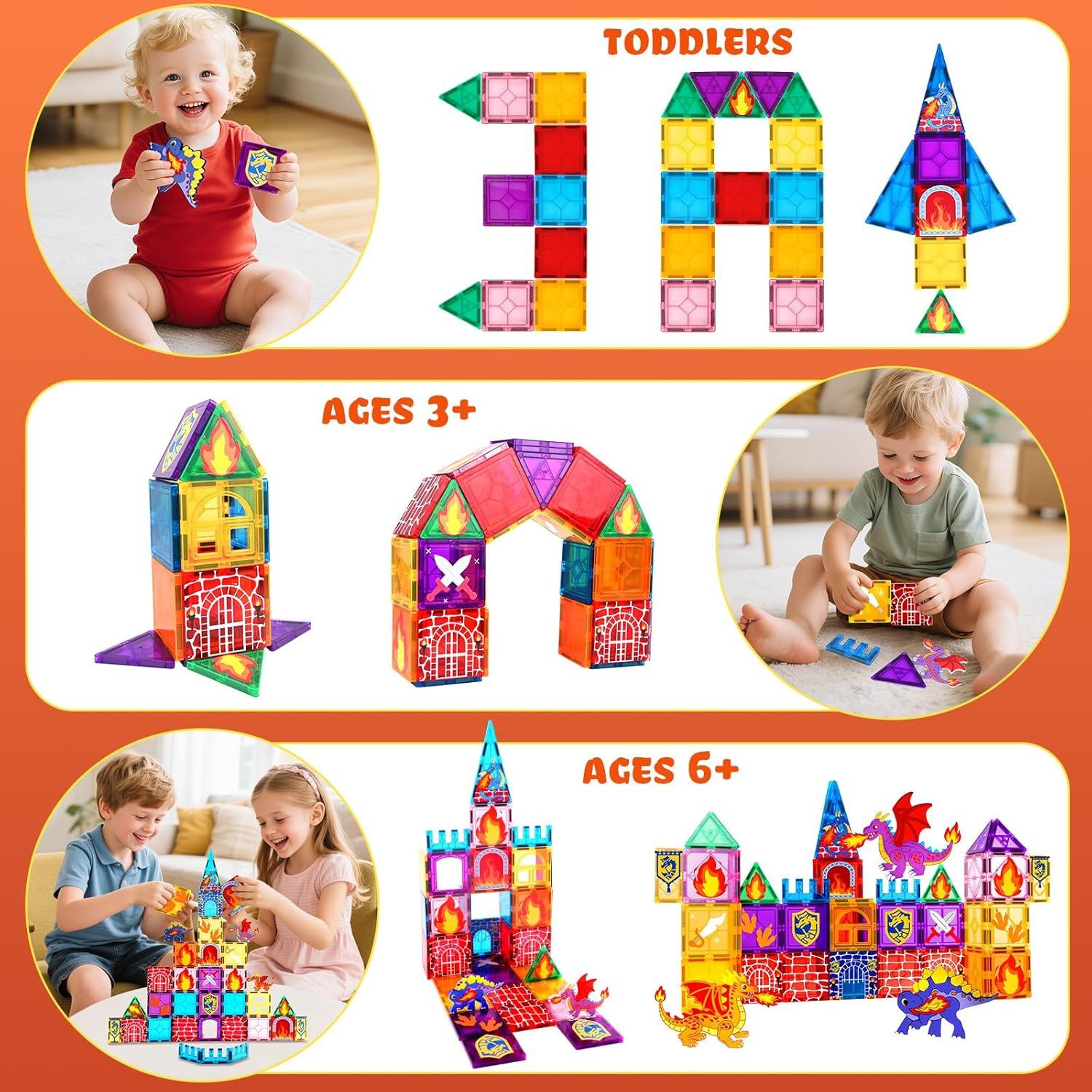 Juguetes de Azulejos Magnéticos Dragón YONGKANG 52 Piezas