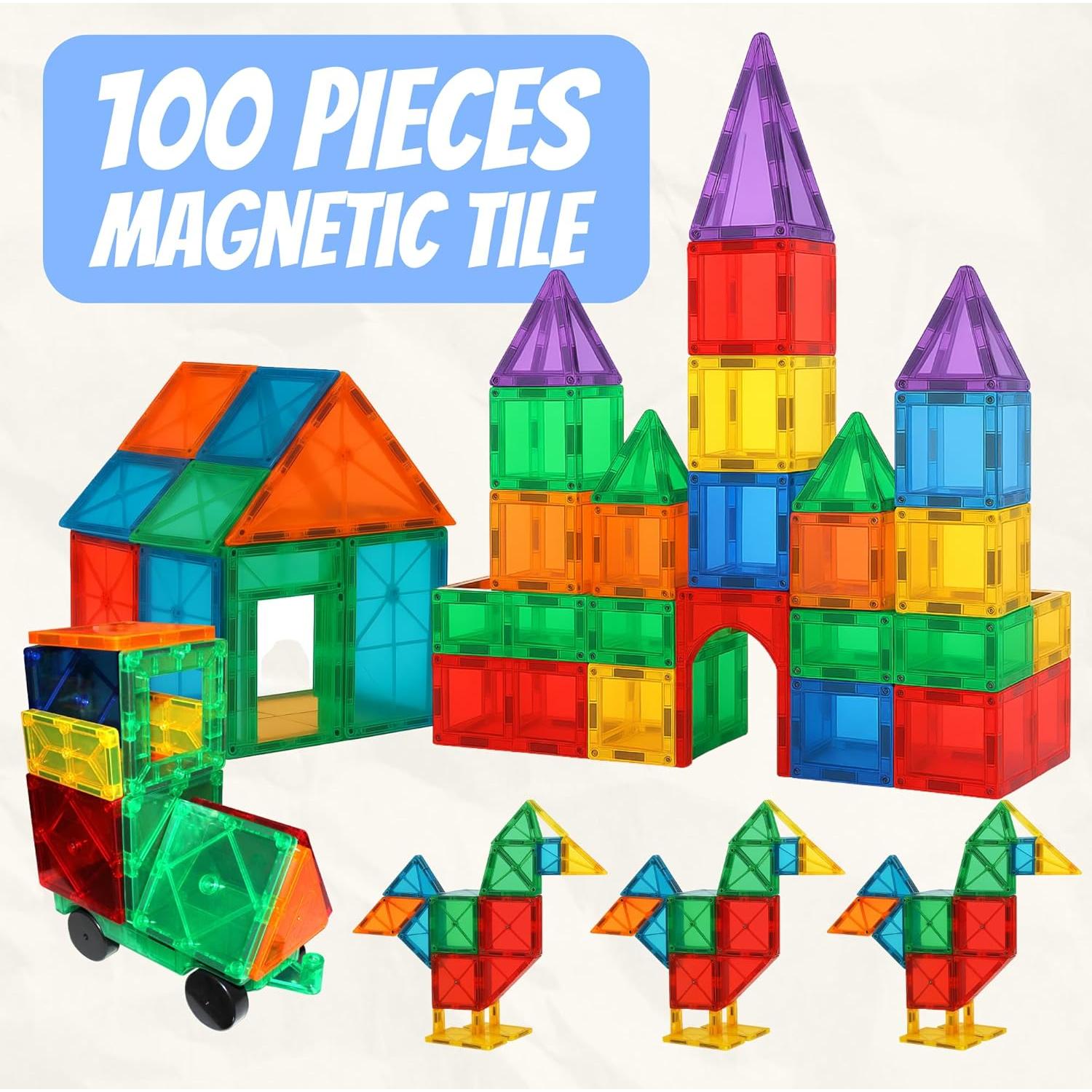 Juego de Azulejos Magnéticos Fuego Místico 100 Piezas - Leonardo Learning