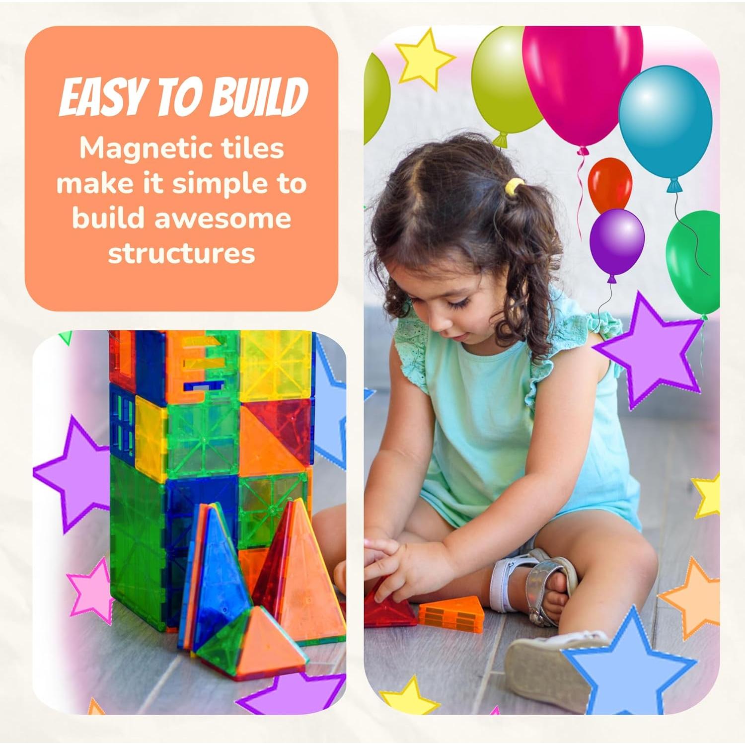 Juego de Azulejos Magnéticos Fuego Místico 100 Piezas - Leonardo Learning