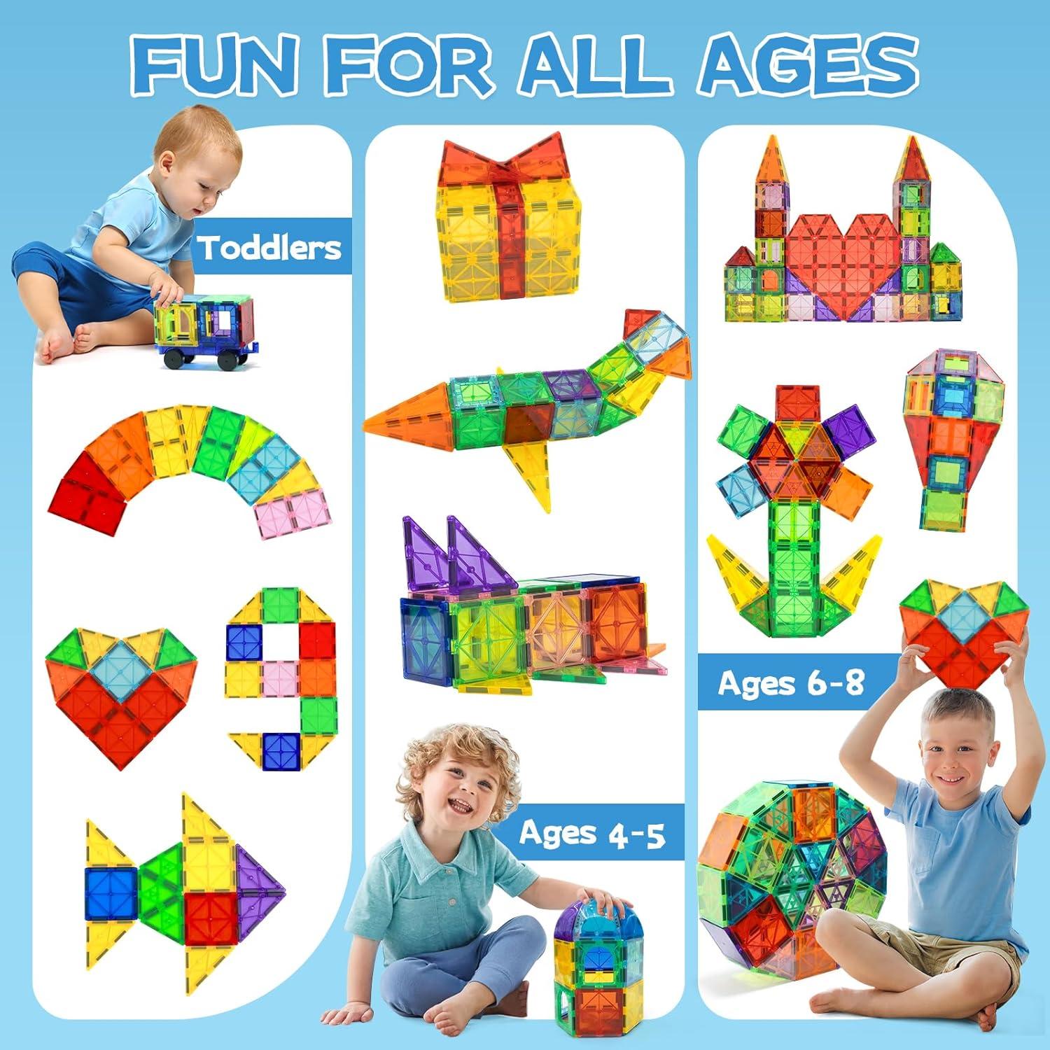 Set de Bloques Magnéticos EchoPlan Deluxe 130 PCS para Niños