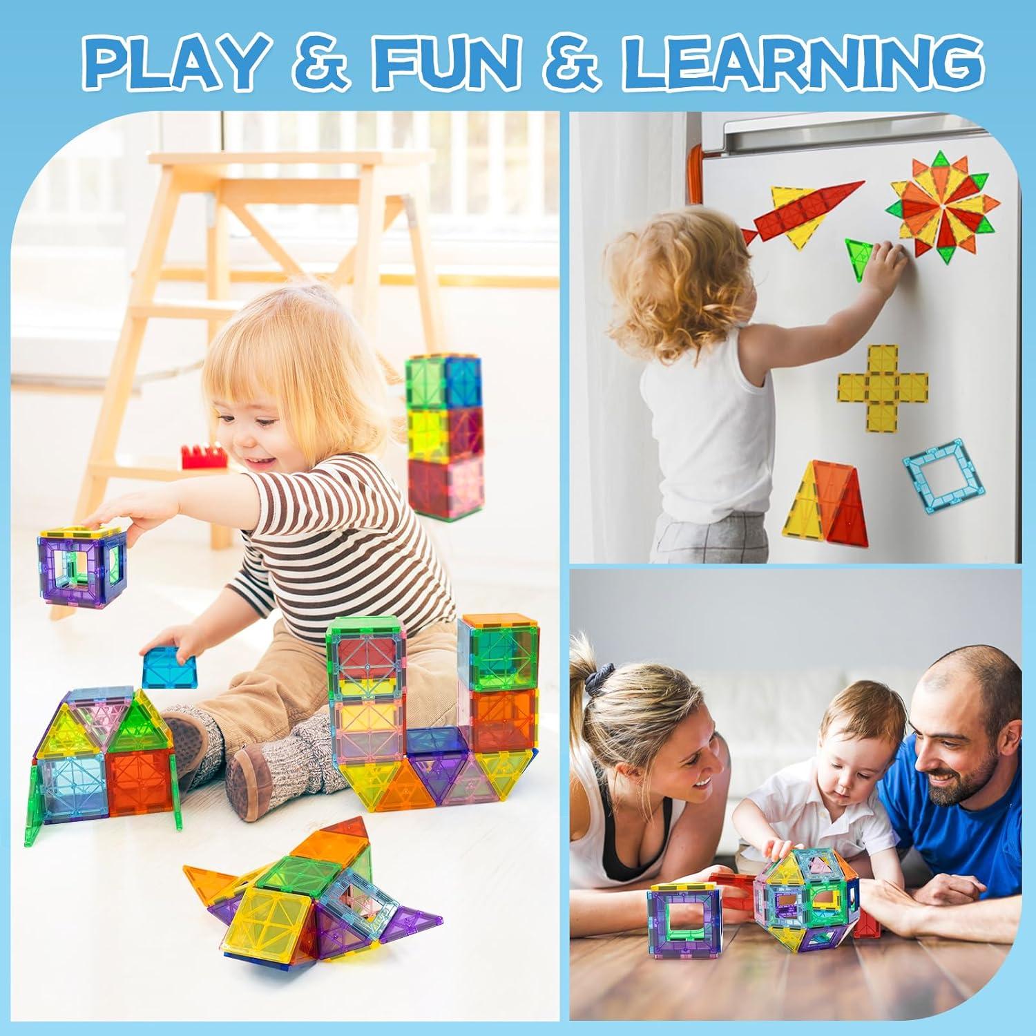 Set de Bloques Magnéticos EchoPlan Deluxe 130 PCS para Niños