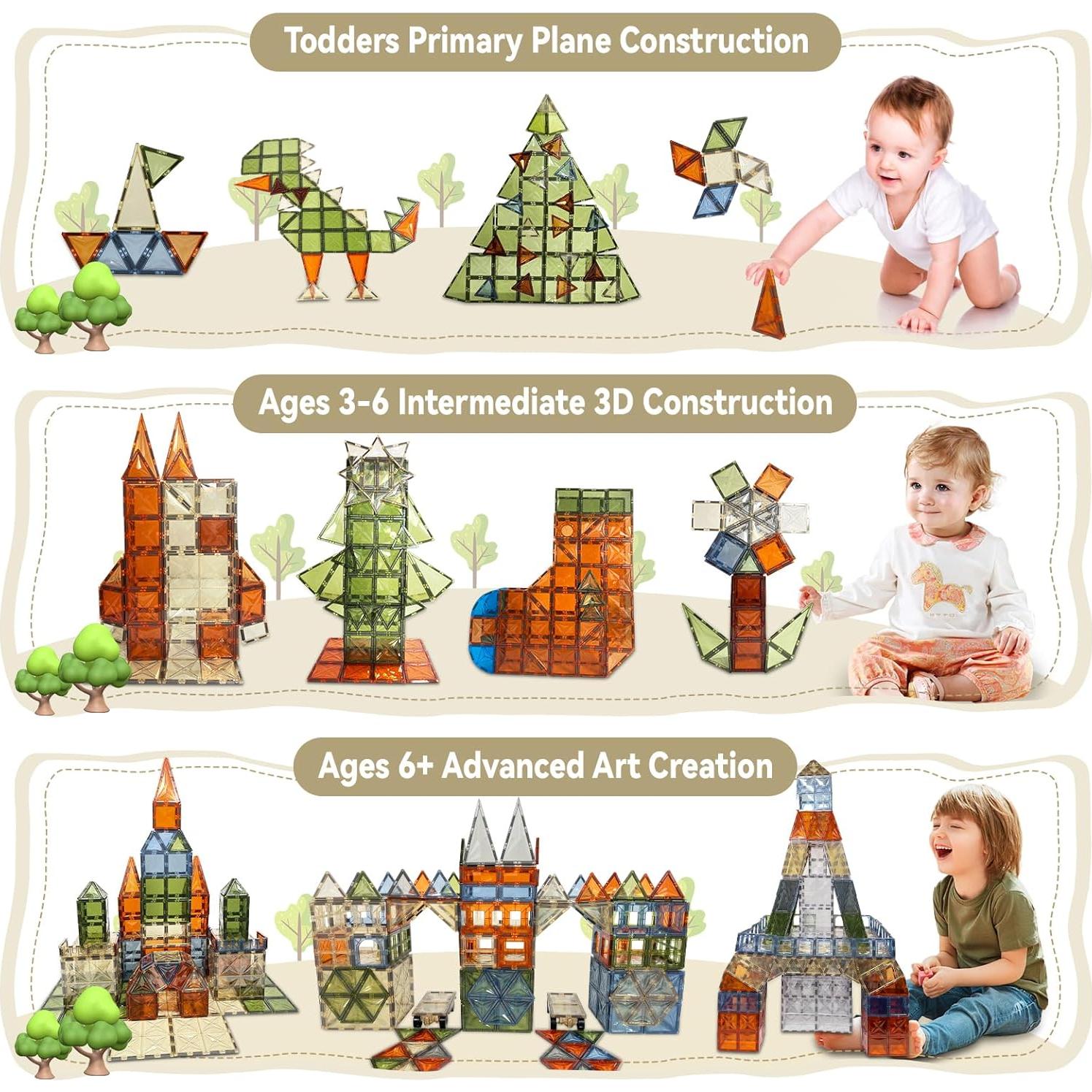 Azulejos Magnéticos UREC 100PCS Juguetes de Construcción 3D