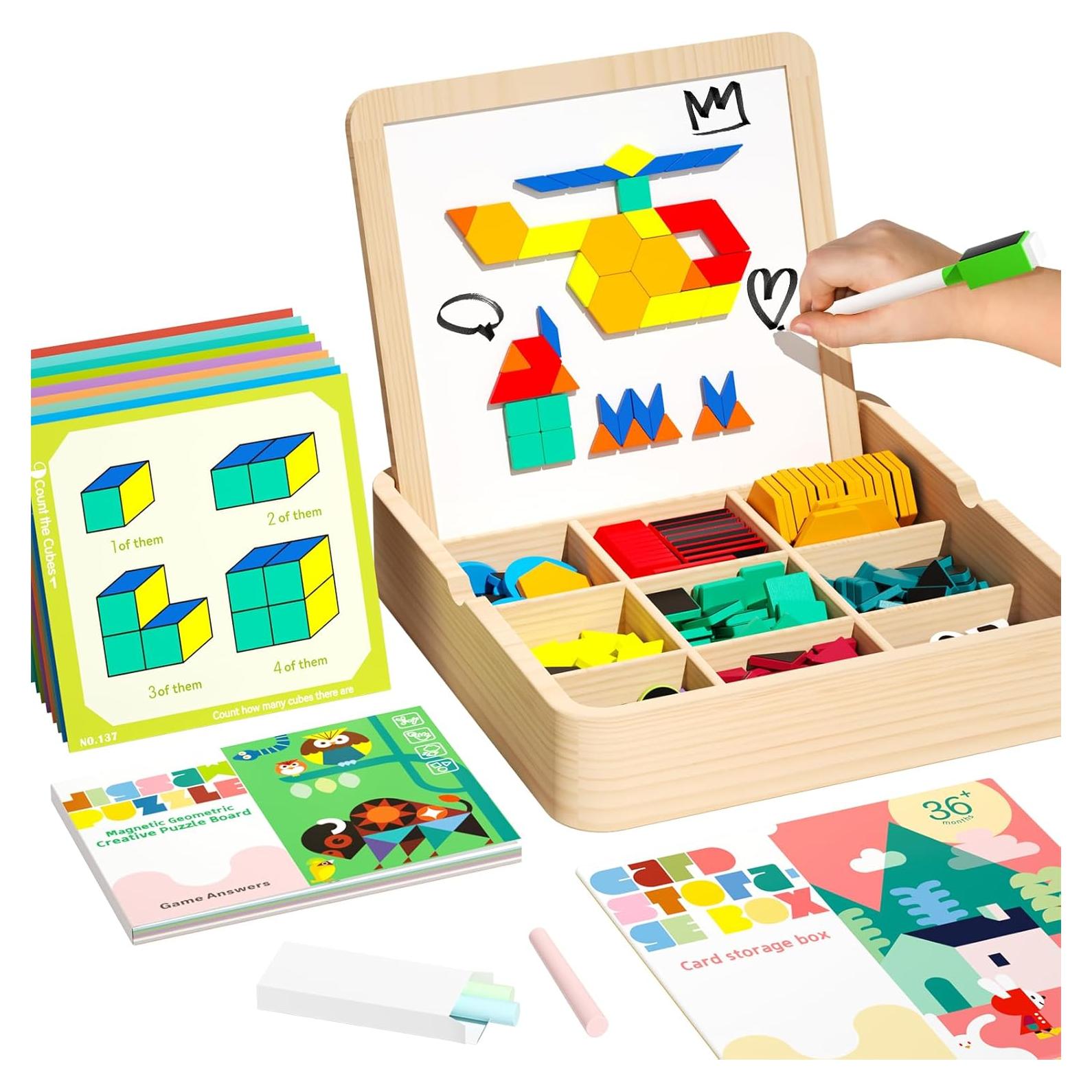 Juego de Bloques Magnéticos de Madera Edutree 248 Piezas