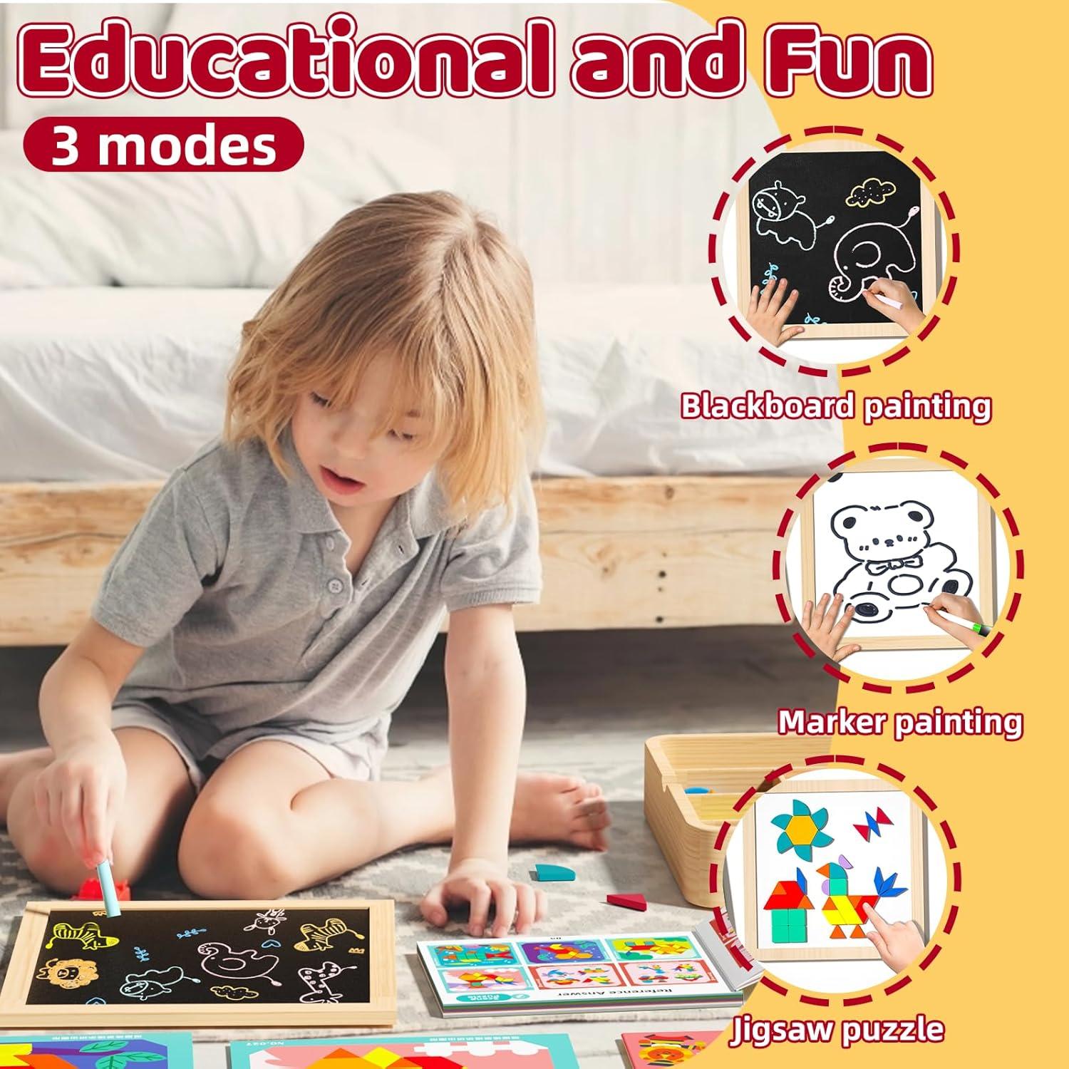 Juego de Bloques Magnéticos de Madera Edutree 248 Piezas