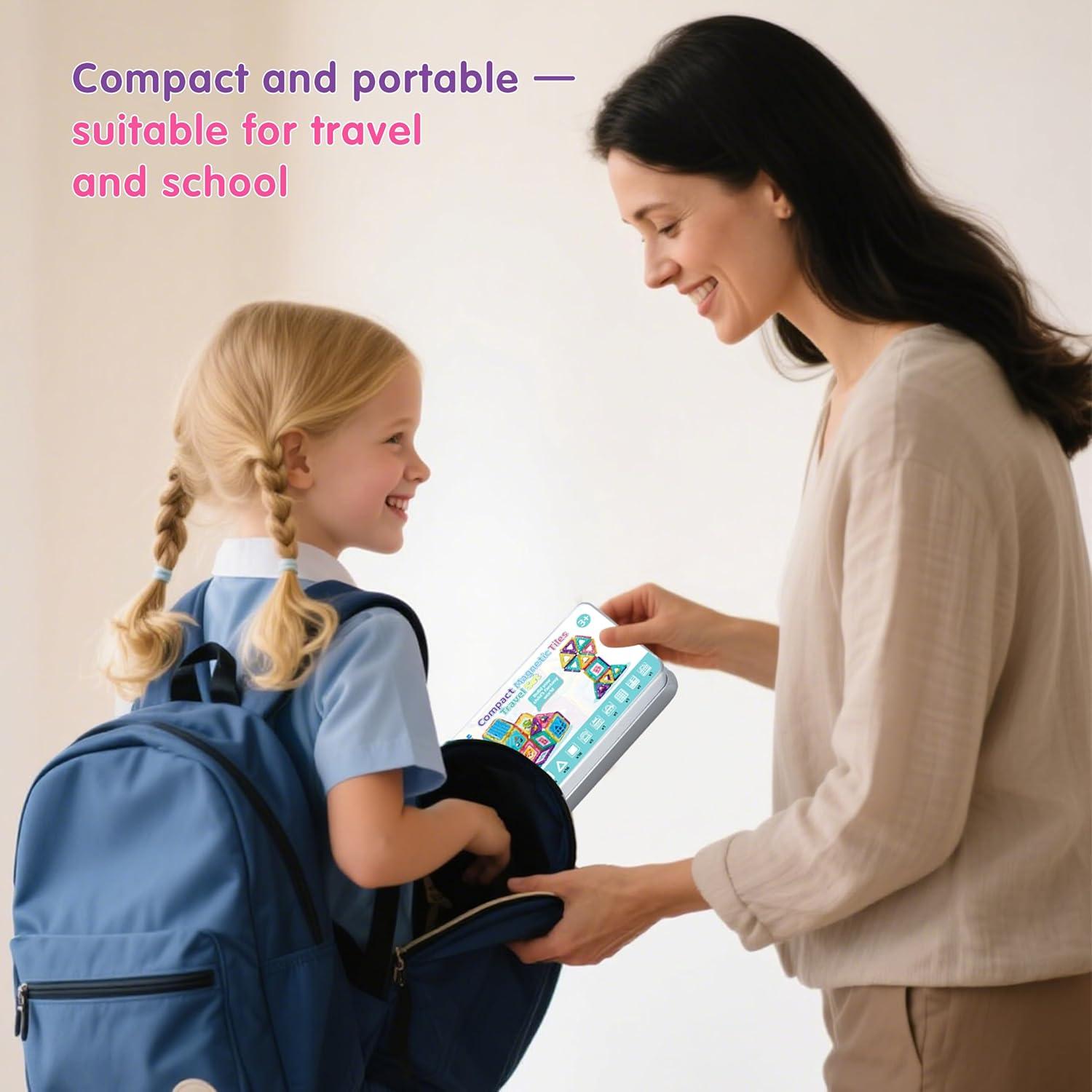 Mini Azulejos Magnéticos Miracle Toys 64PCS Juego STEM