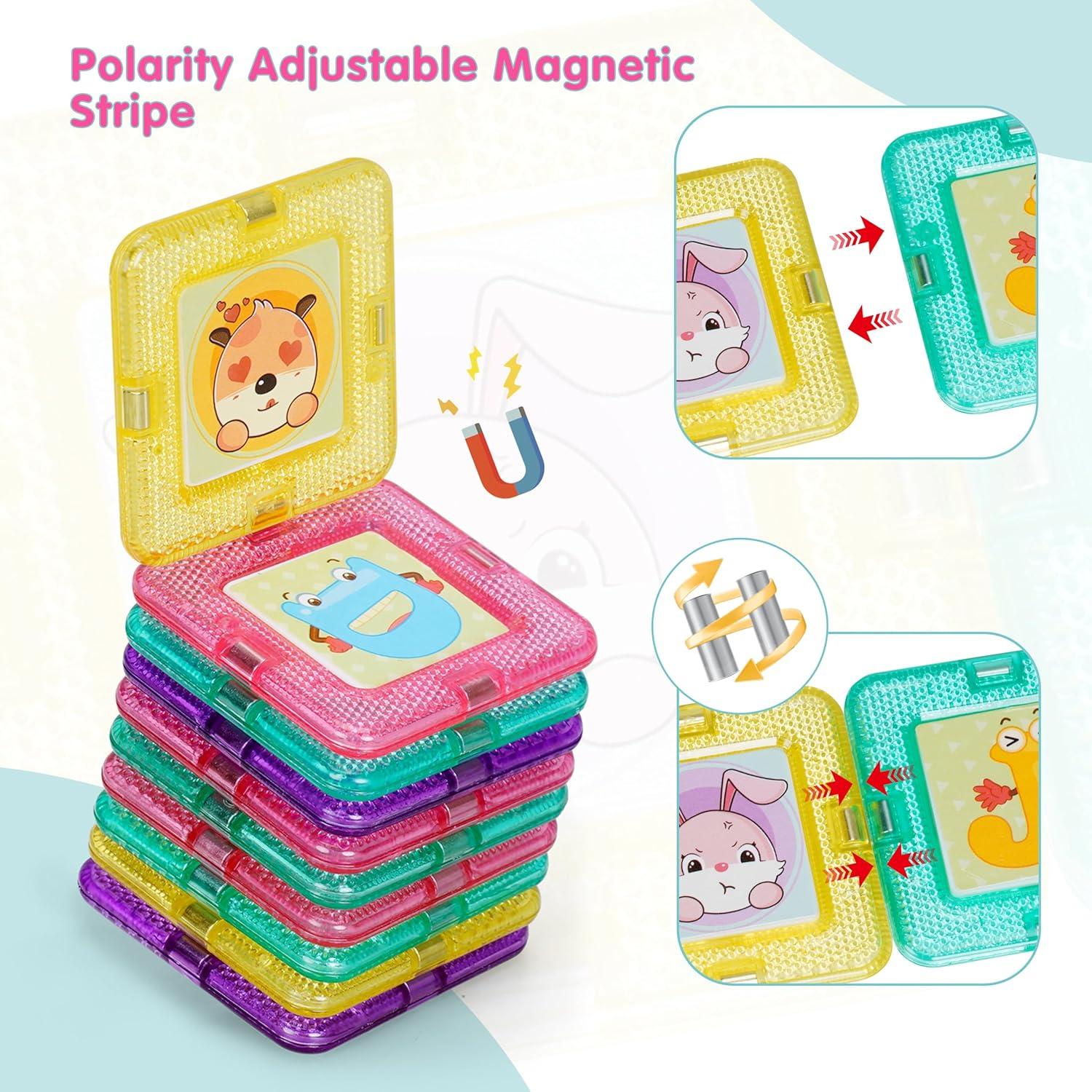 Mini Azulejos Magnéticos Miracle Toys 64PCS Juego STEM