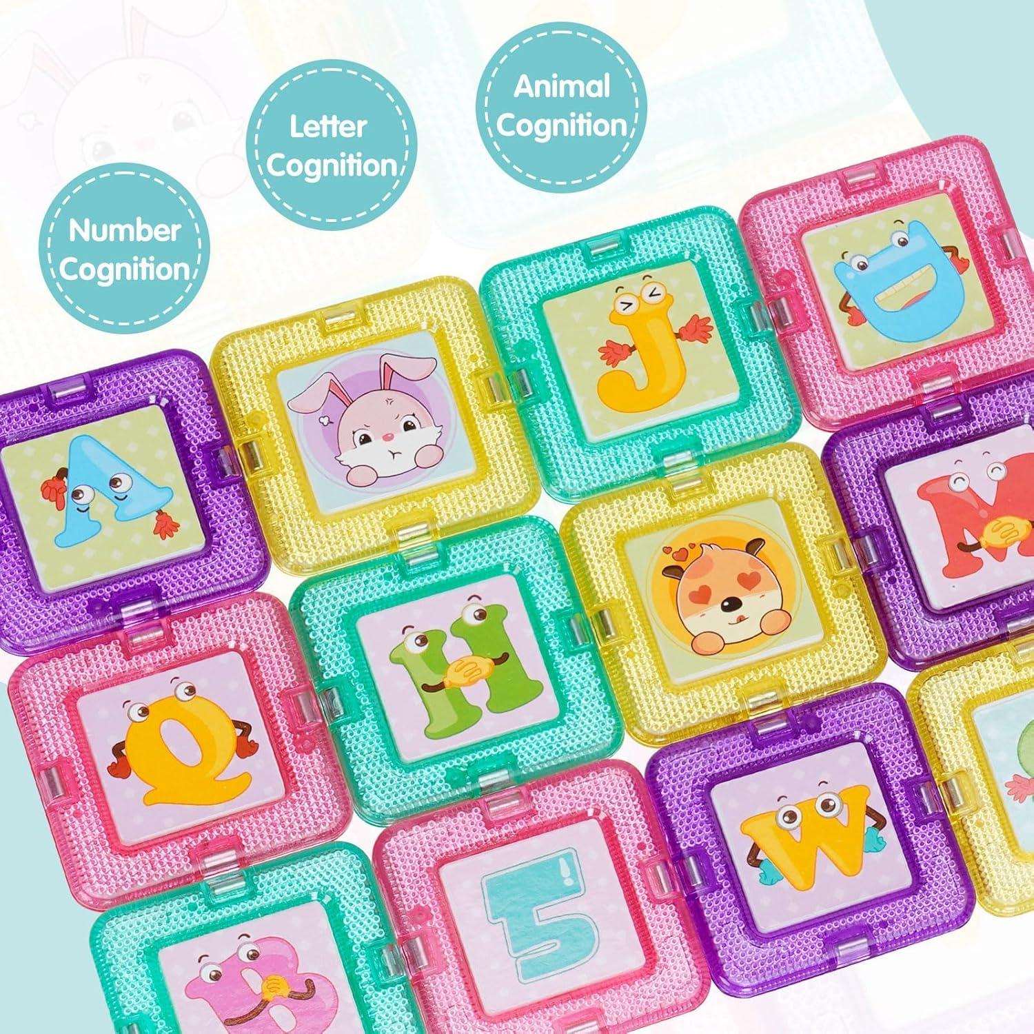 Mini Azulejos Magnéticos Miracle Toys 64PCS Juego STEM