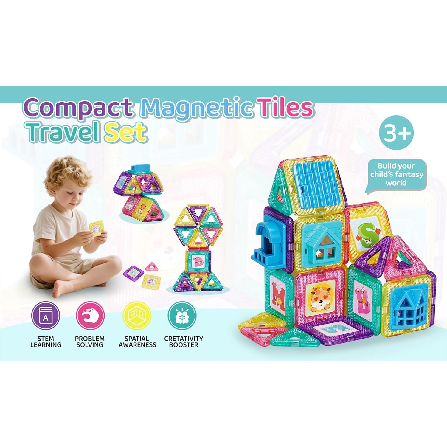 Mini Azulejos Magnéticos Miracle Toys 64PCS Juego STEM