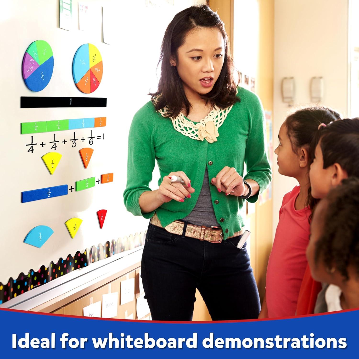 Juego de Fracciones Magnéticas D-FantiX para Niños - 102 Piezas