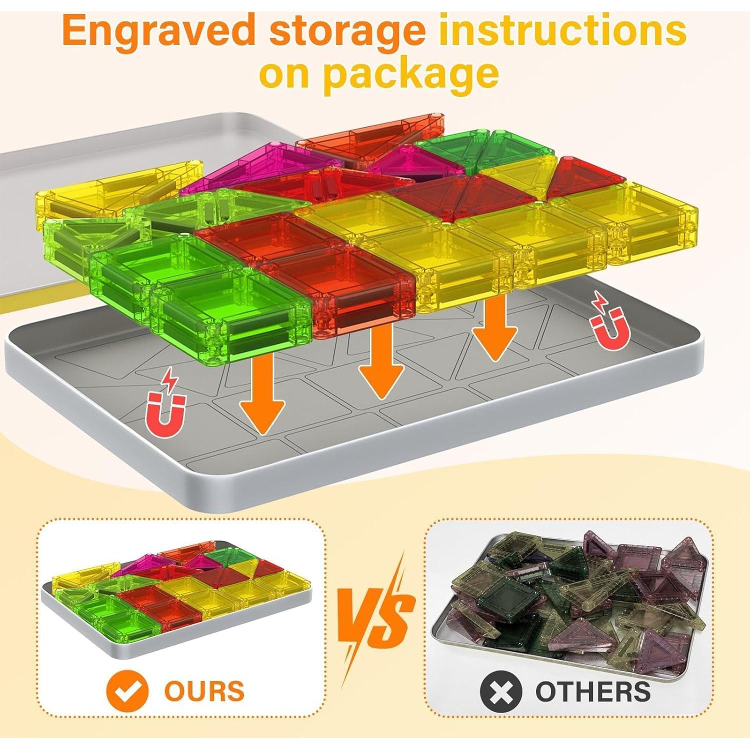 Set de Azulejos Magnéticos de Viaje Anyeve 46PCS para Niños