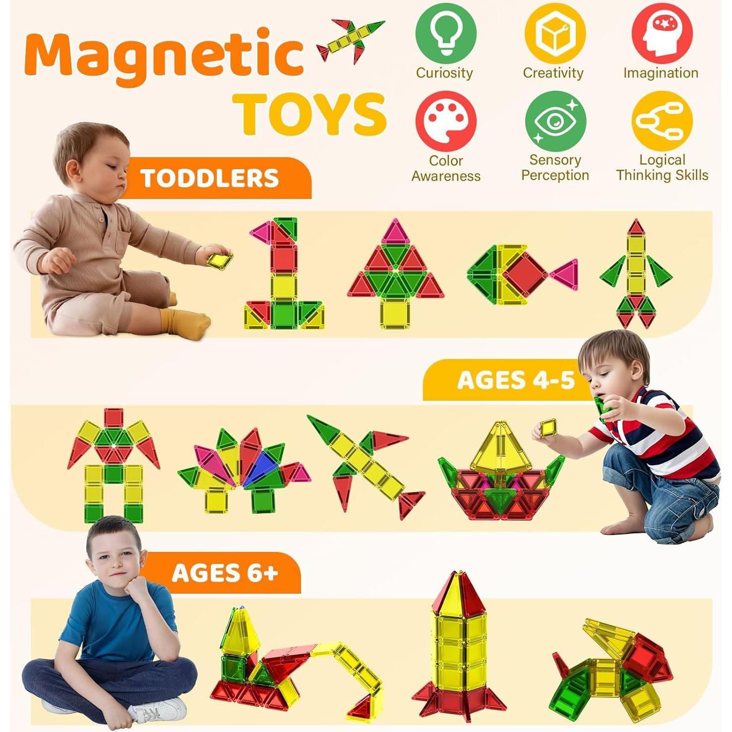 Set de Azulejos Magnéticos de Viaje Anyeve 46PCS para Niños