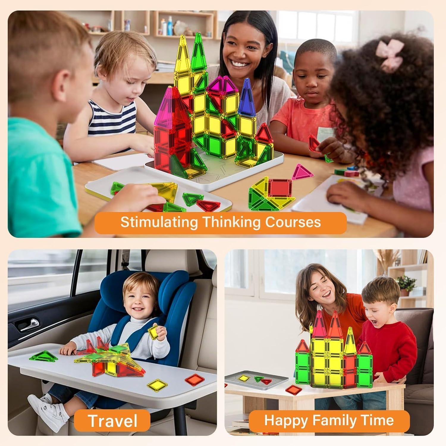 Set de Azulejos Magnéticos de Viaje Anyeve 46PCS para Niños