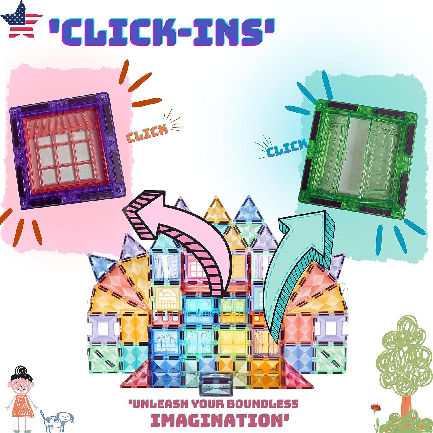 Azulejos Magnéticos Medievales Polar Toy 100 Pcs Juguete STEM