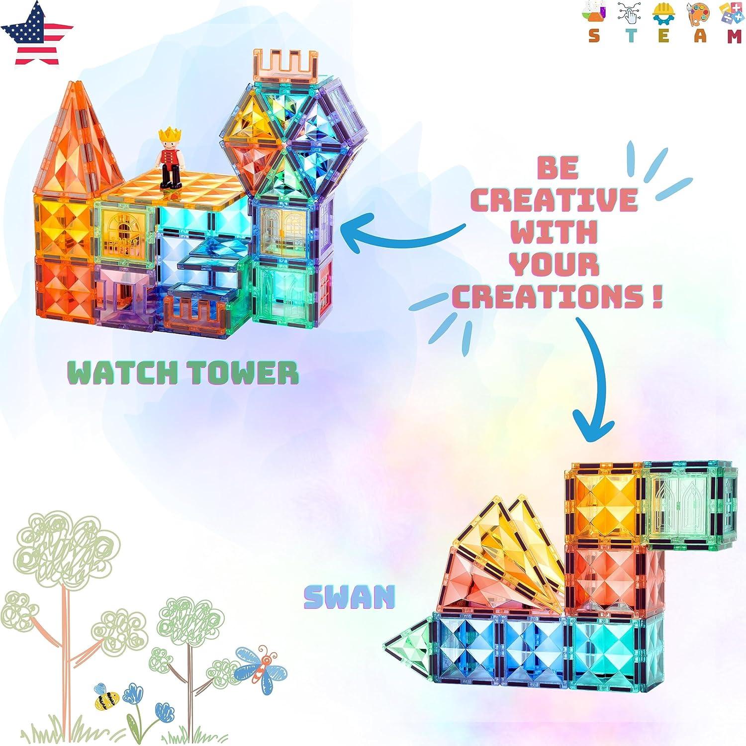 Azulejos Magnéticos Medievales Polar Toy 100 Pcs Juguete STEM