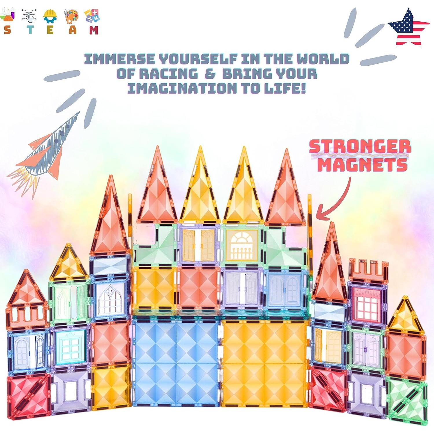 Azulejos Magnéticos Medievales Polar Toy 100 Pcs Juguete STEM