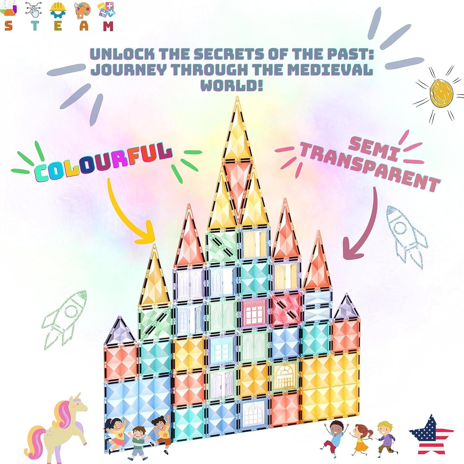 Azulejos Magnéticos Medievales Polar Toy 100 Pcs Juguete STEM