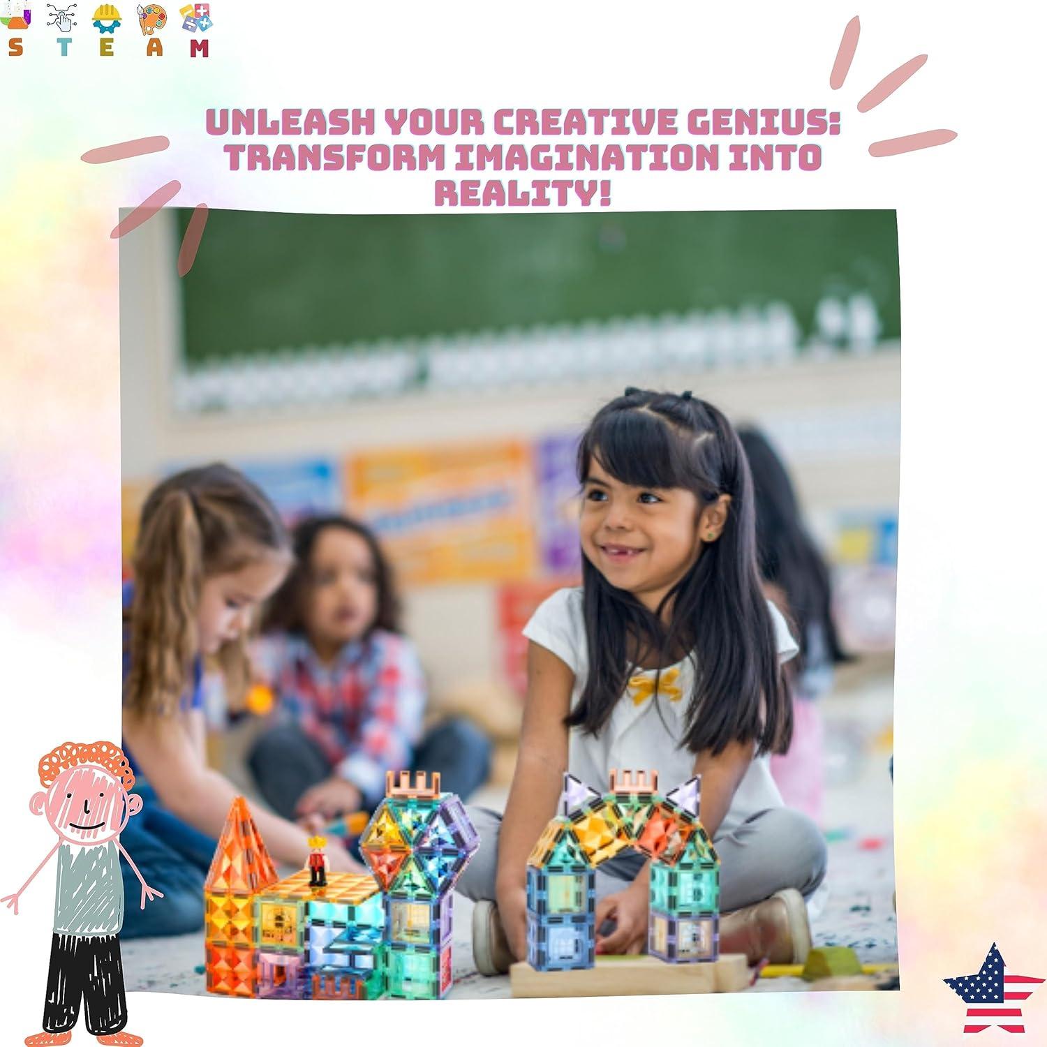 Azulejos Magnéticos Medievales Polar Toy 100 Pcs Juguete STEM