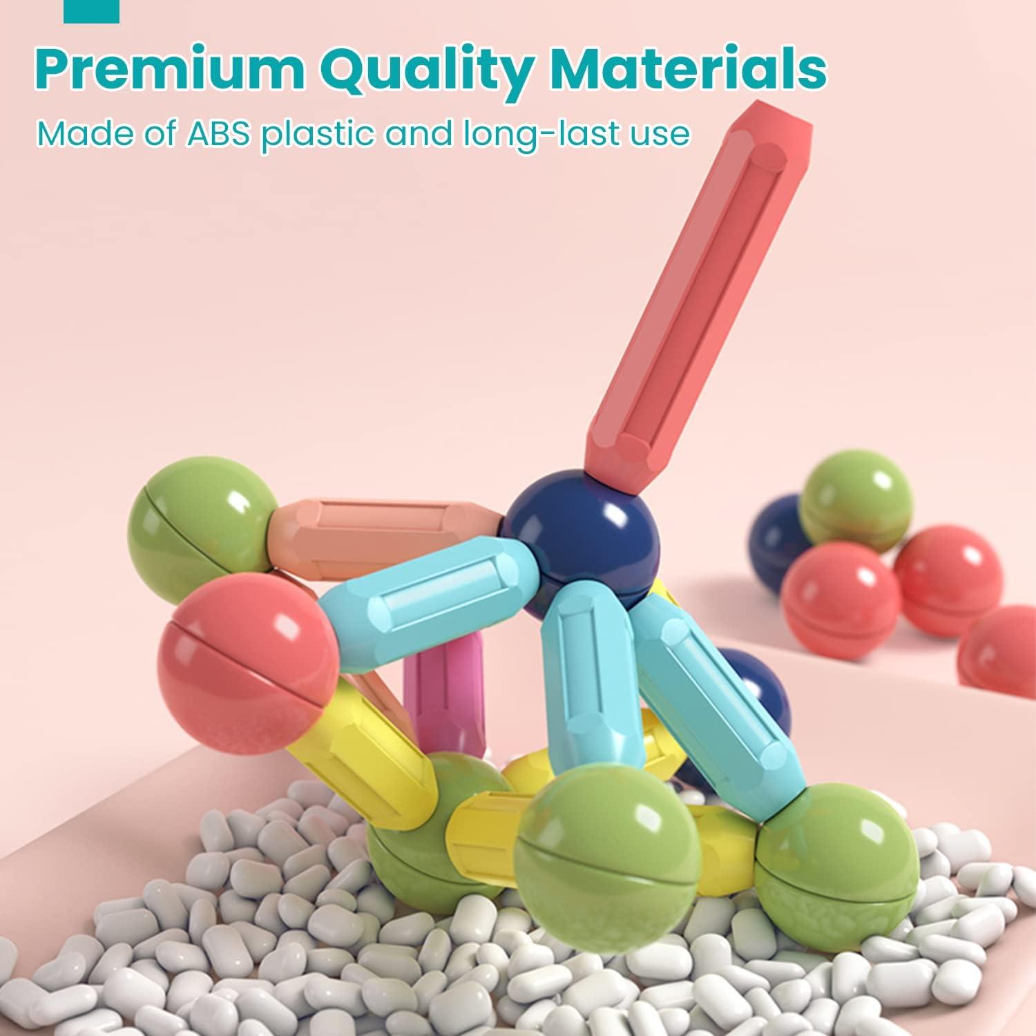 Bloques de Construcción Magnéticos BAKAM 42PCS para Niños 4-8 Años