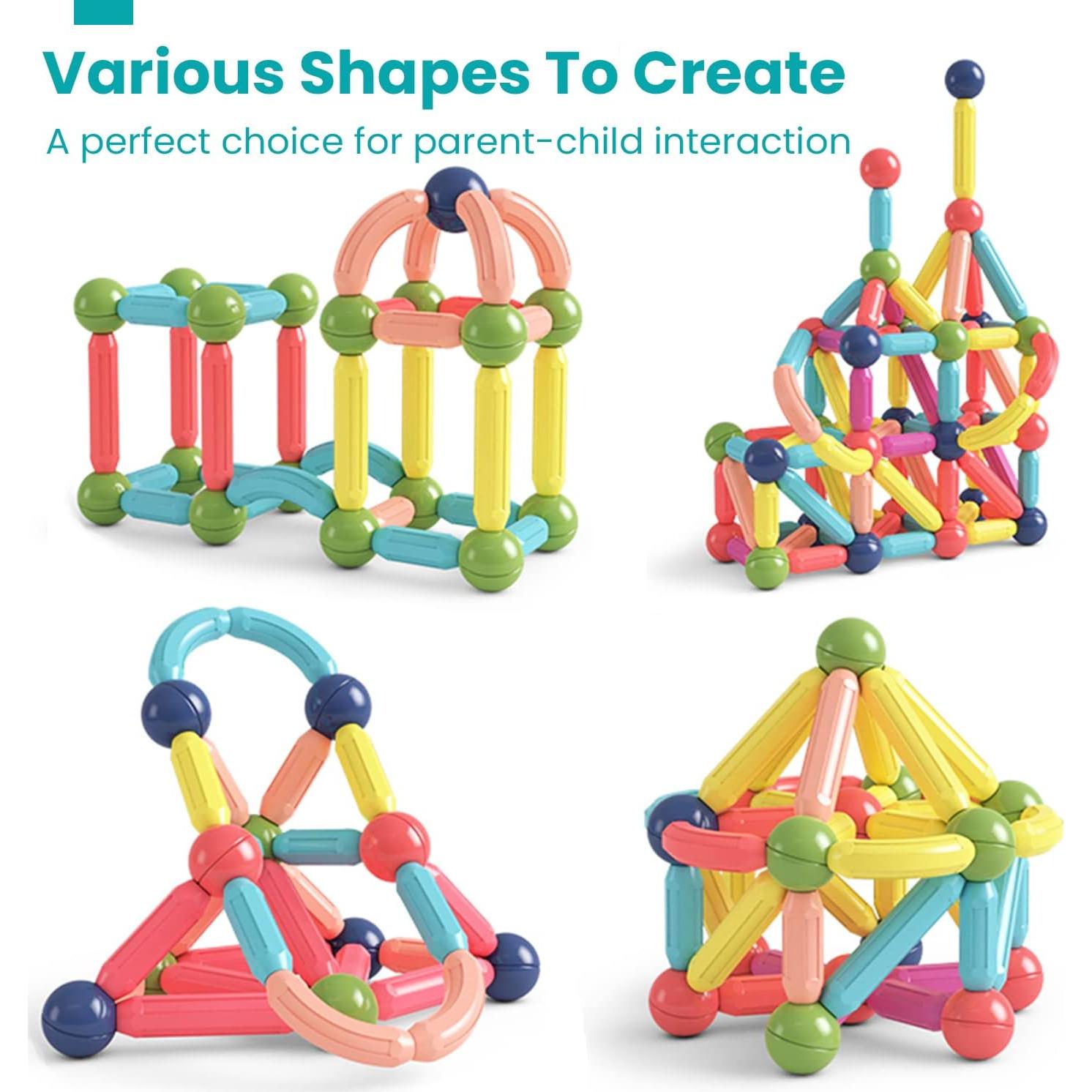 Bloques de Construcción Magnéticos BAKAM 42PCS para Niños 4-8 Años