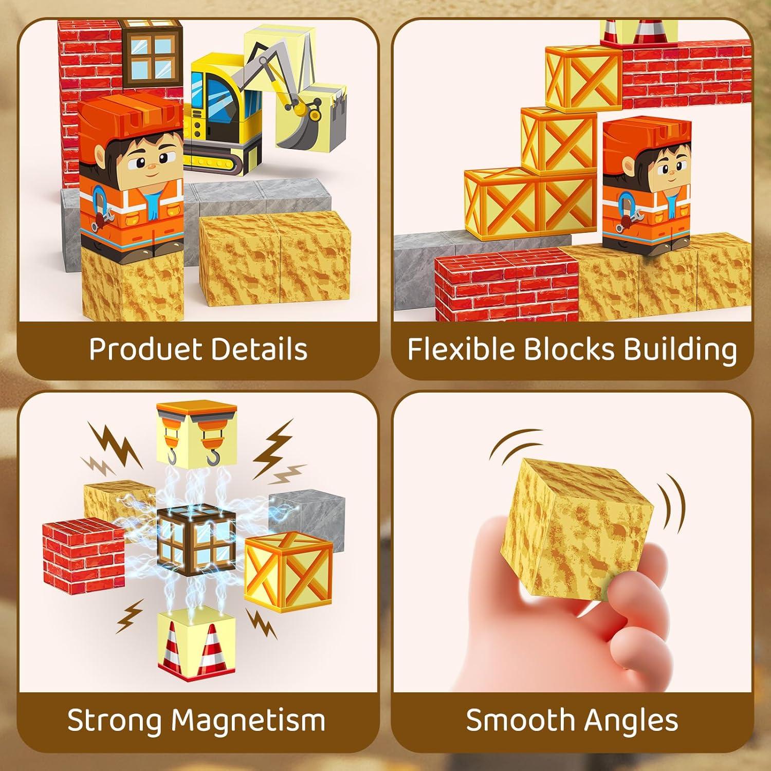 Bloques Magnéticos Gamcrown 35 Piezas Juguete Educativo STEM