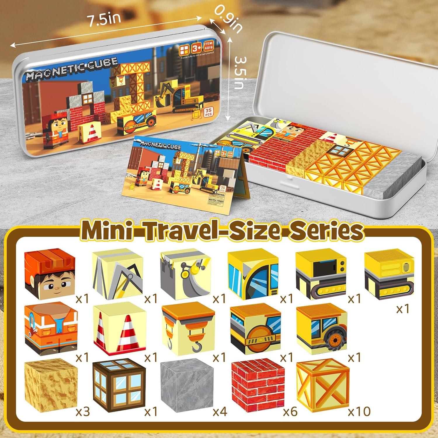 Bloques Magnéticos Gamcrown 35 Piezas Juguete Educativo STEM