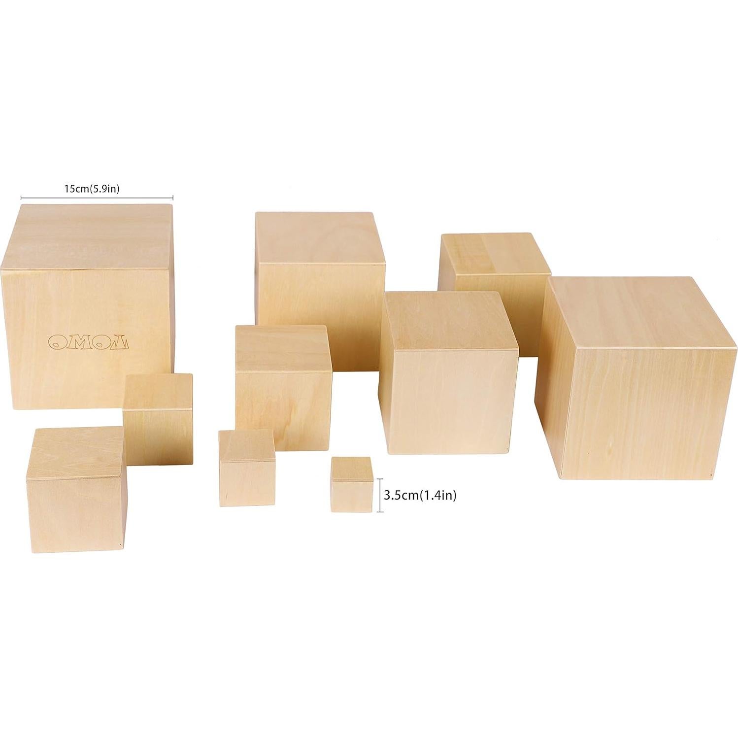 Cajas de Apilamiento de Madera TOWO - Juguetes Montessori 10 Piezas