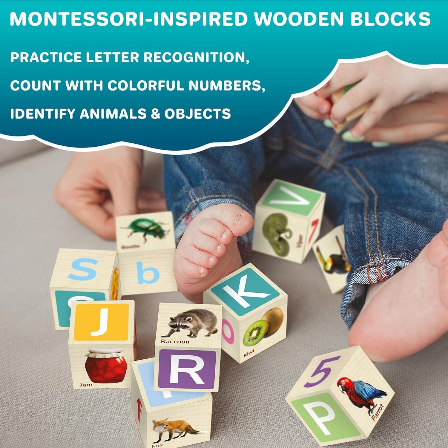 Bloques de Madera Montessori QUOKKA ABC - 35 Piezas para Niños