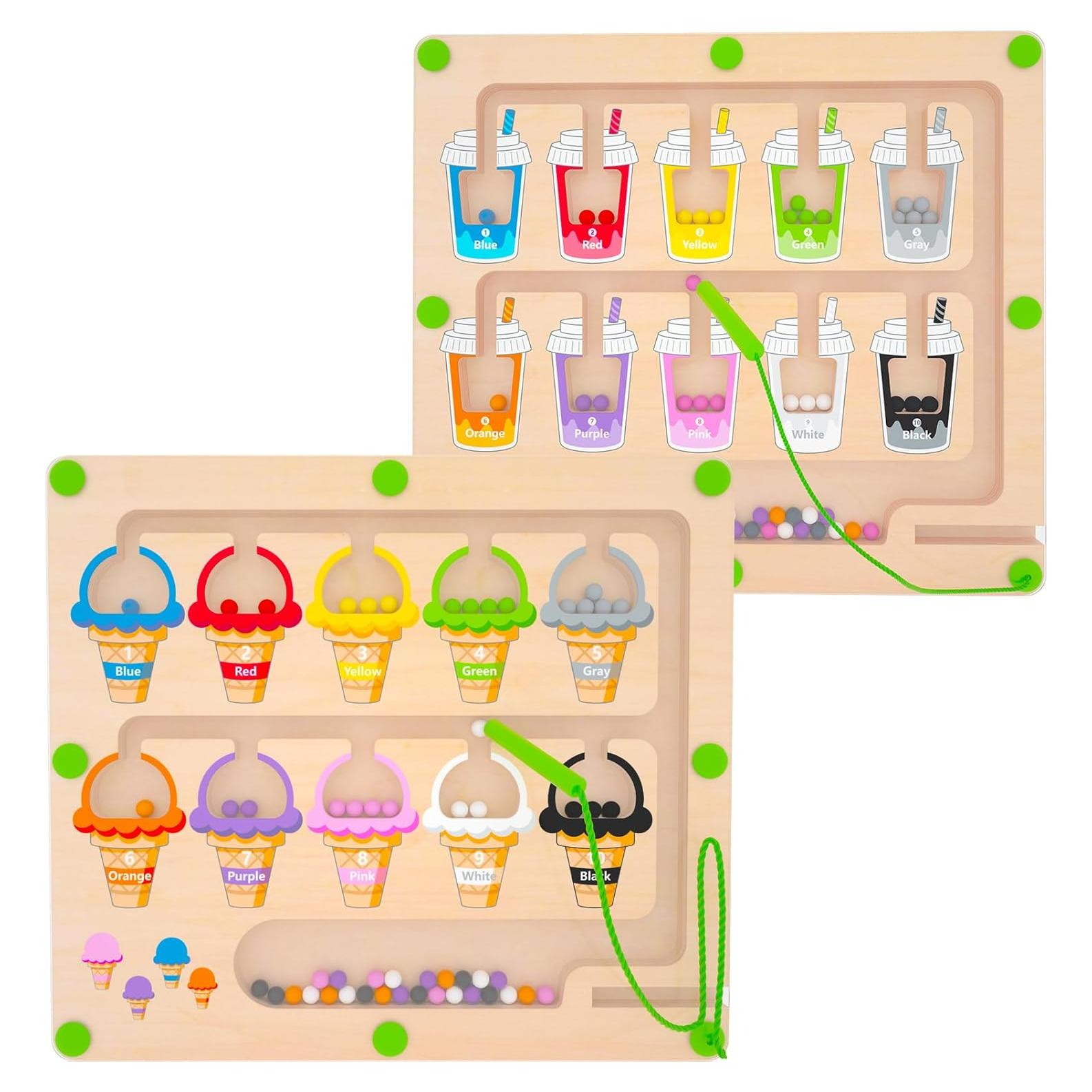 Laberinto Magnético de Colores y Números MTYOKILN - Juego Montessori