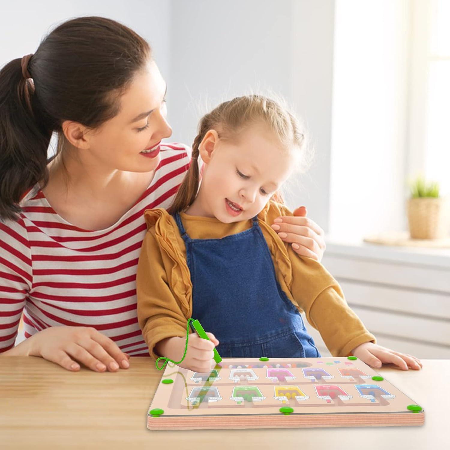 Laberinto Magnético de Colores y Números MTYOKILN - Juego Montessori
