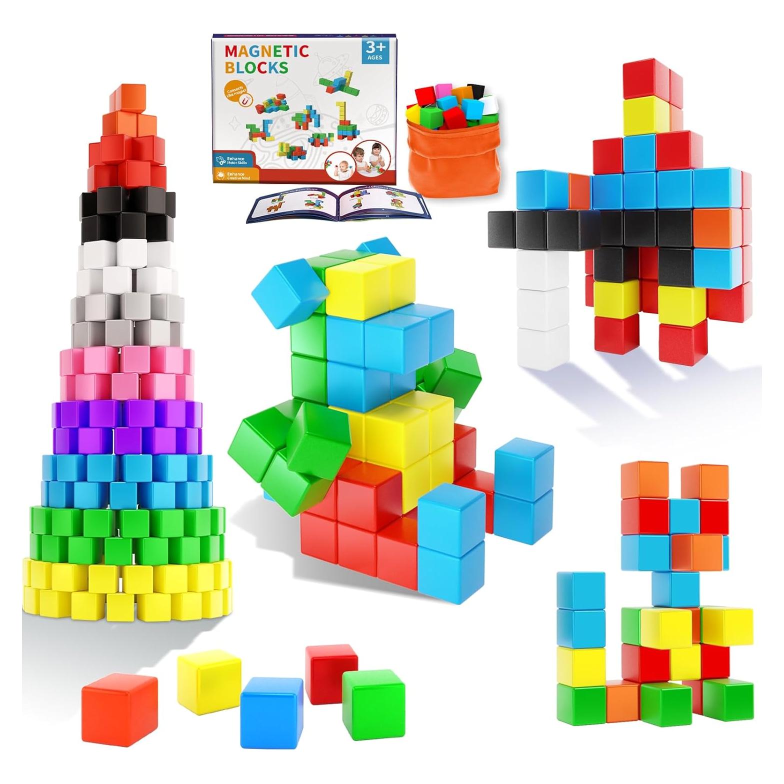 Bloques Magnéticos Montessori 28 Piezas 3 cm para Niños 3+