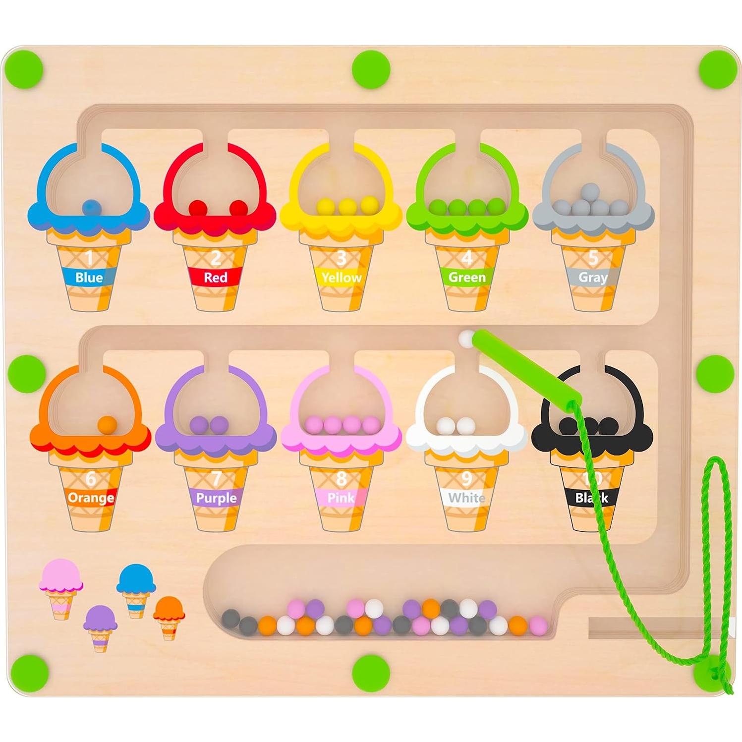 Rompecabezas Magnético de Colores y Números Montessori - Juguete Educativo para Niños 3 a 5 Años