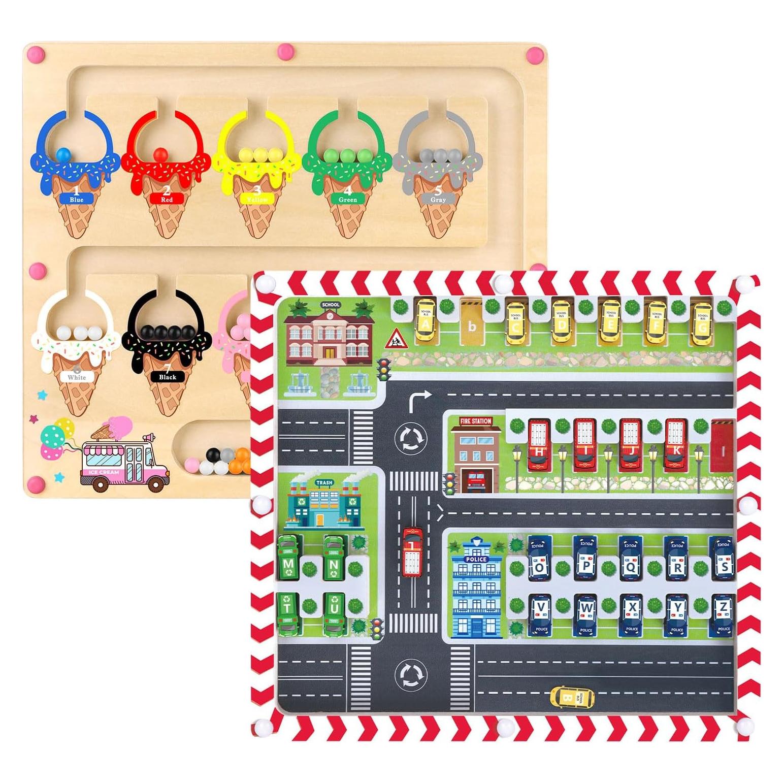 Rompecabezas Magnético 2 en 1 Shantou - Laberinto Alfabeto