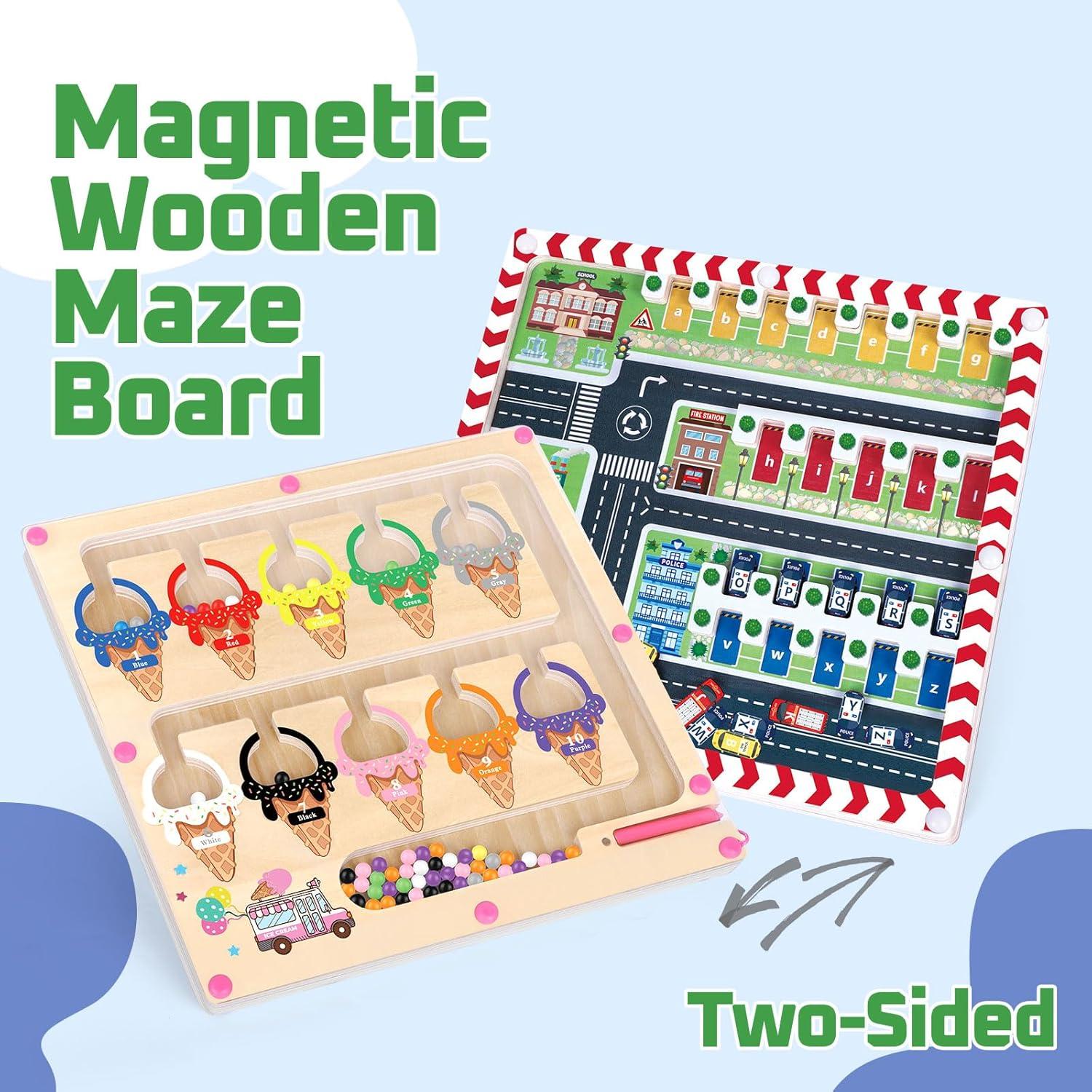 Rompecabezas Magnético 2 en 1 Shantou - Laberinto Alfabeto