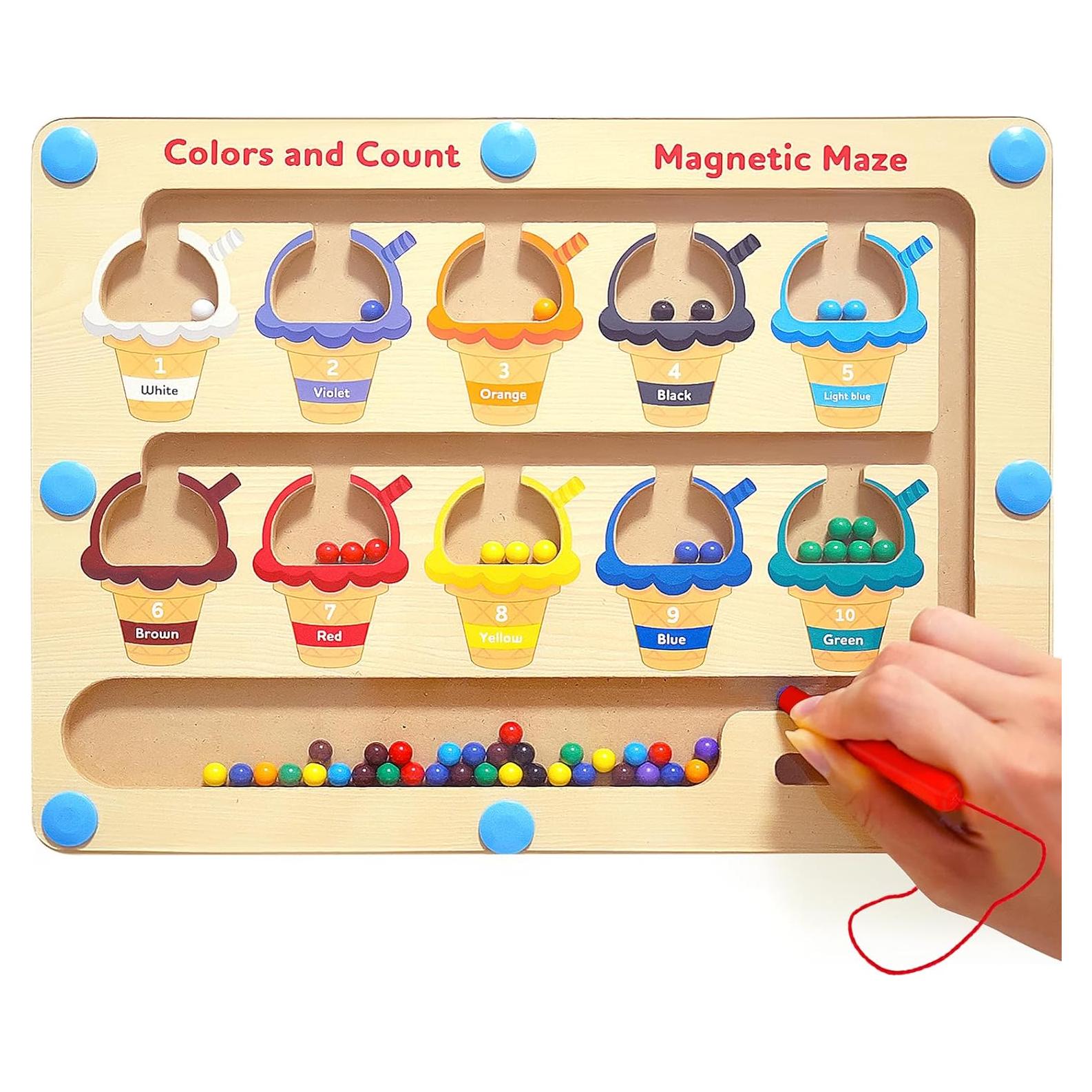 Laberinto Magnético de Colores y Números Nawchedo 30x22cm