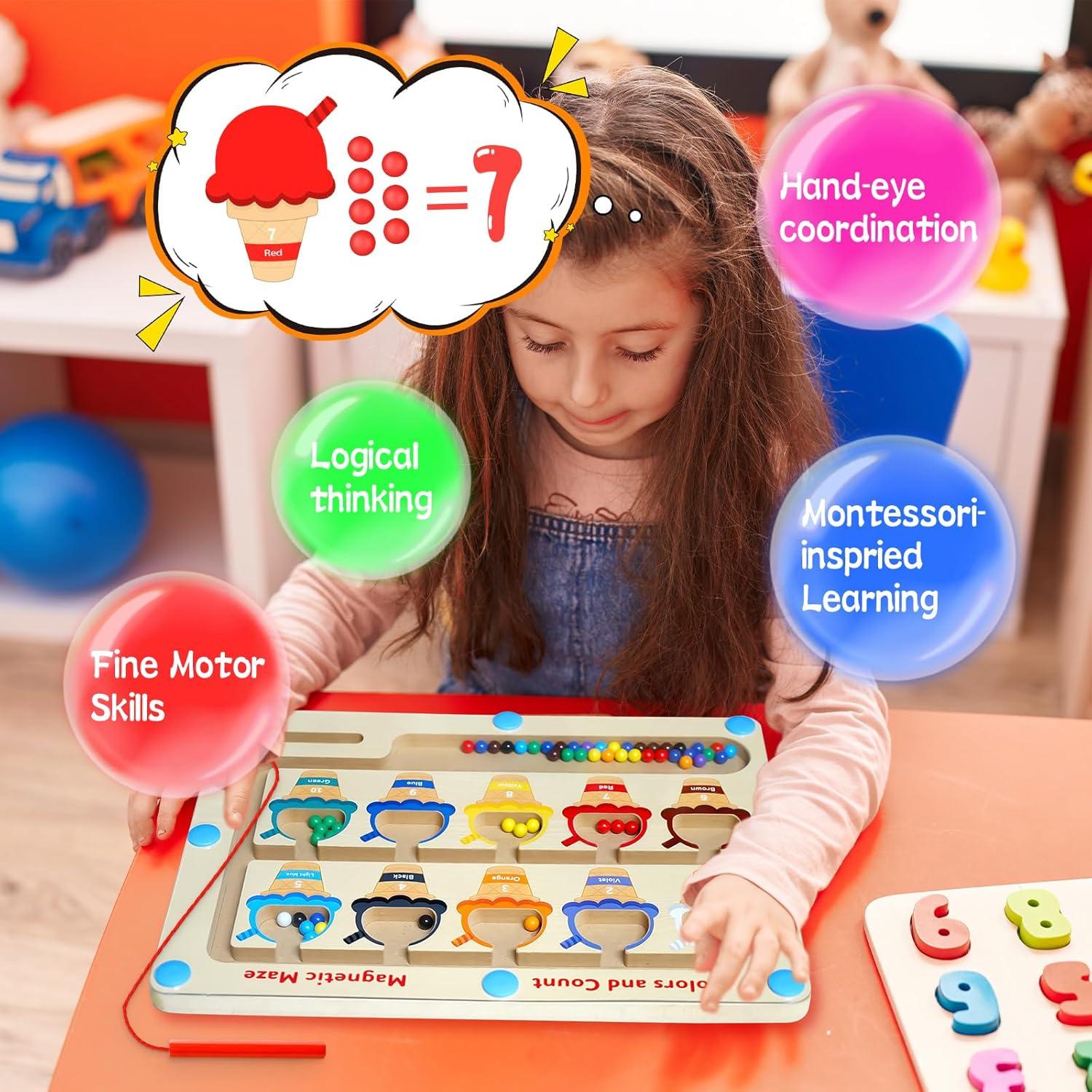 Laberinto Magnético de Colores y Números Nawchedo 30x22cm