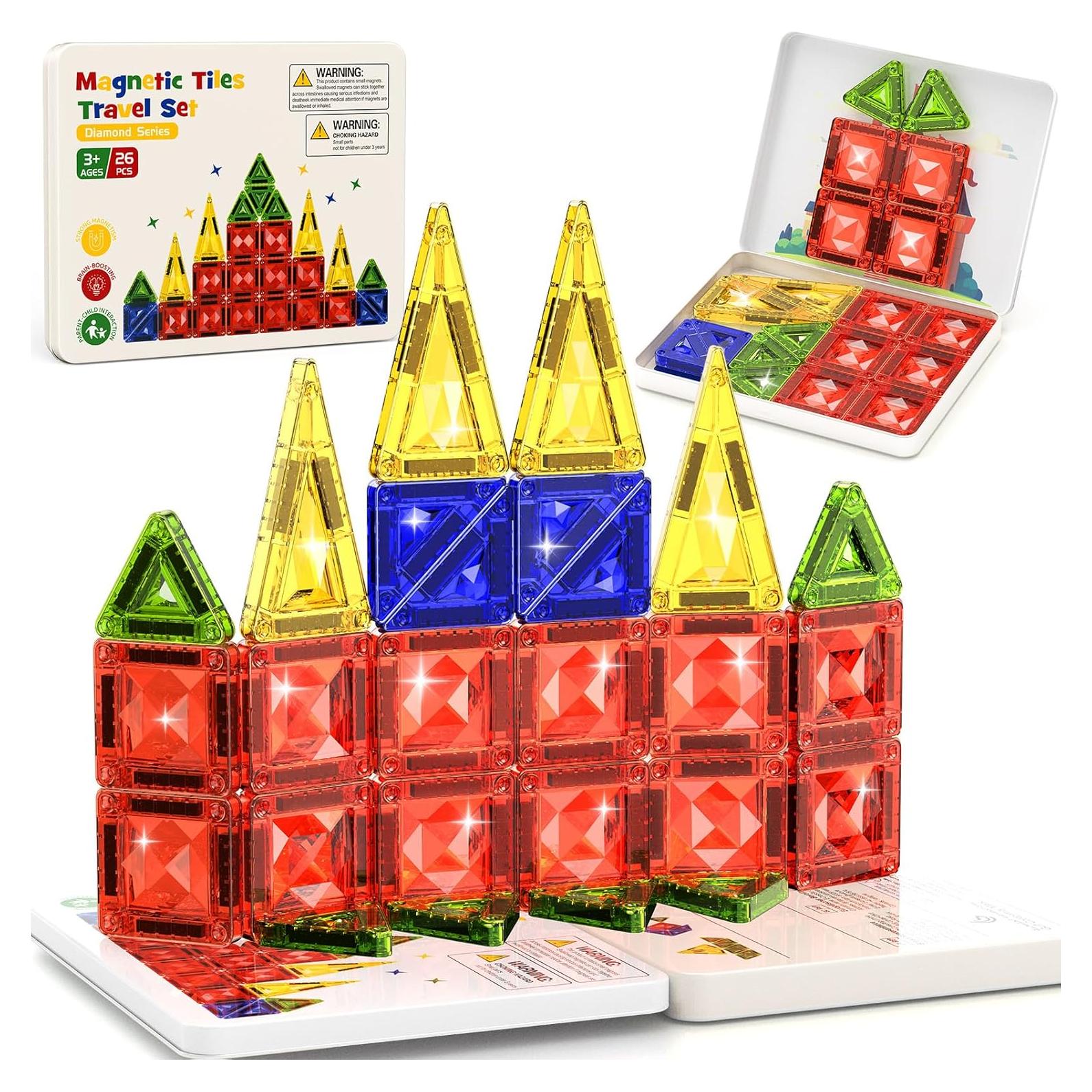 Juego de Azulejos Magnéticos Mini WMXDU 26 Piezas Viaje