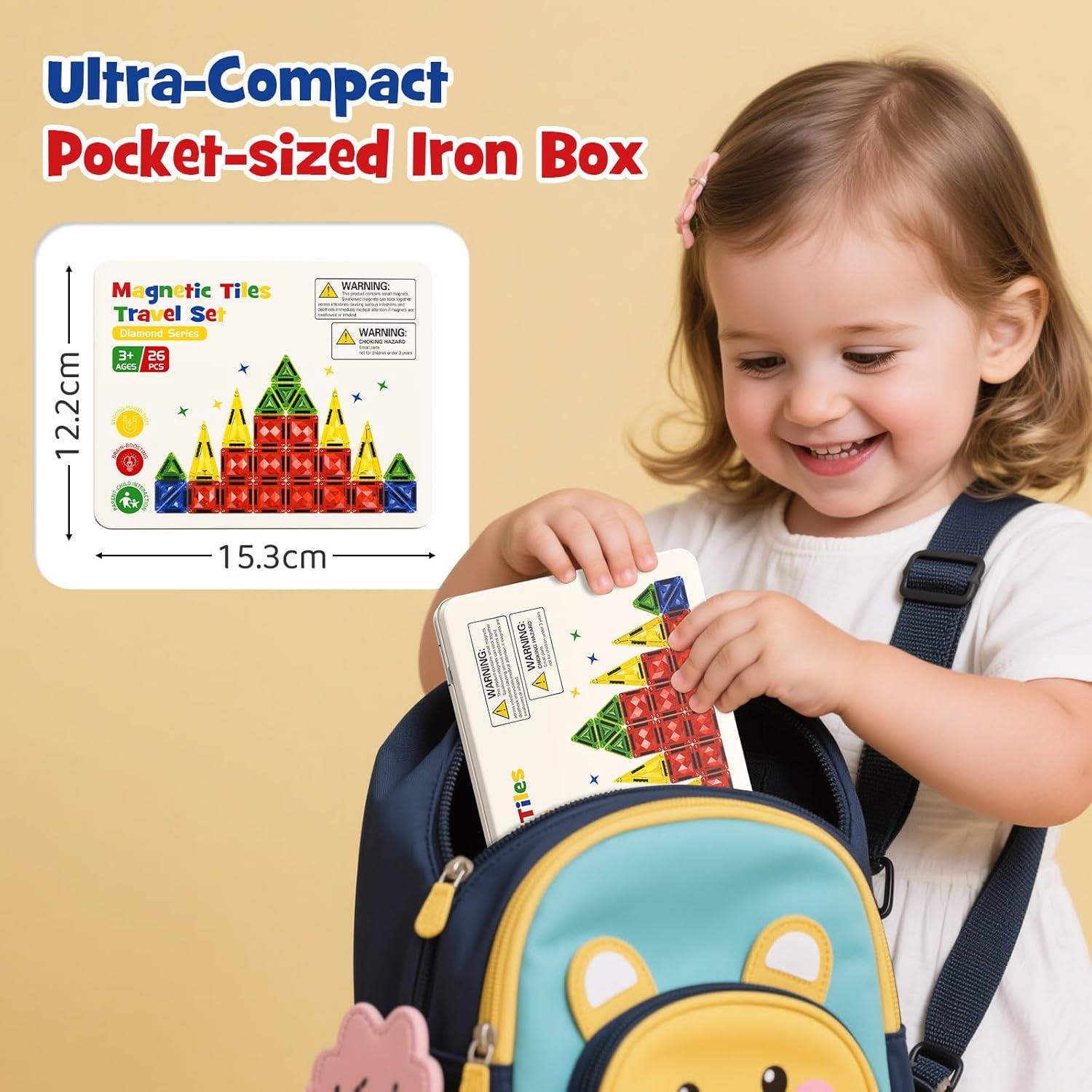 Juego de Azulejos Magnéticos Mini WMXDU 26 Piezas Viaje