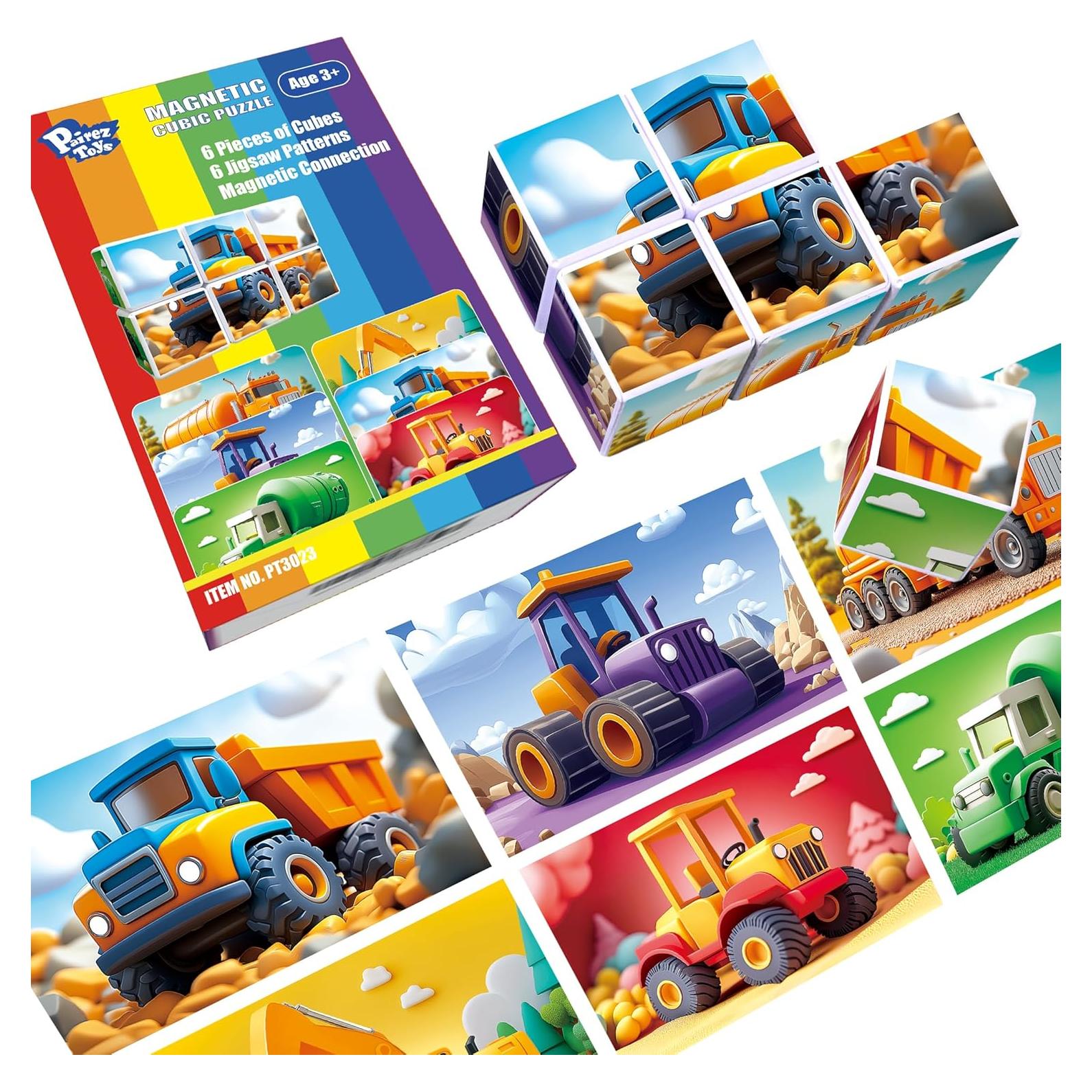 Bloques Magnéticos de Construcción Pairez Toys 6 Piezas 4.2 cm