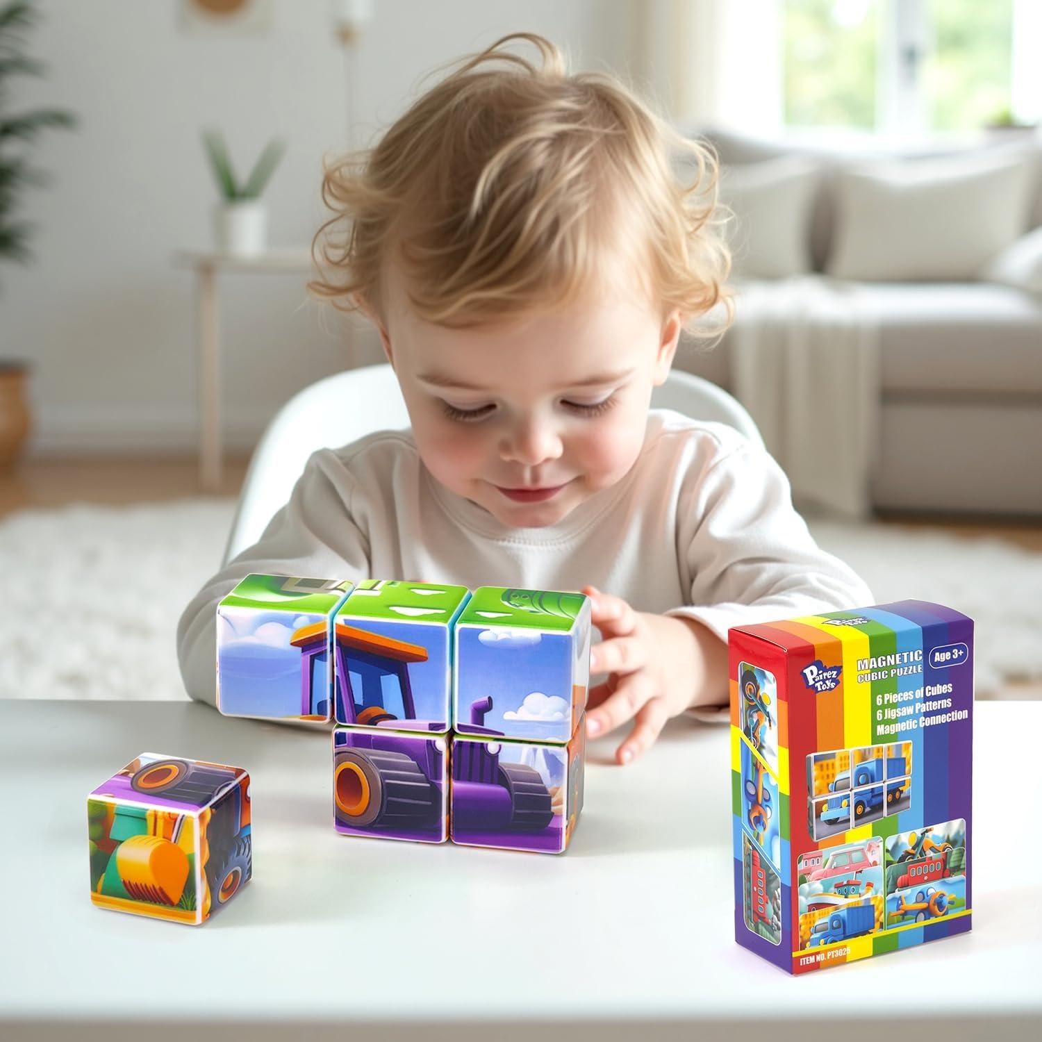 Bloques Magnéticos de Construcción Pairez Toys 6 Piezas 4.2 cm