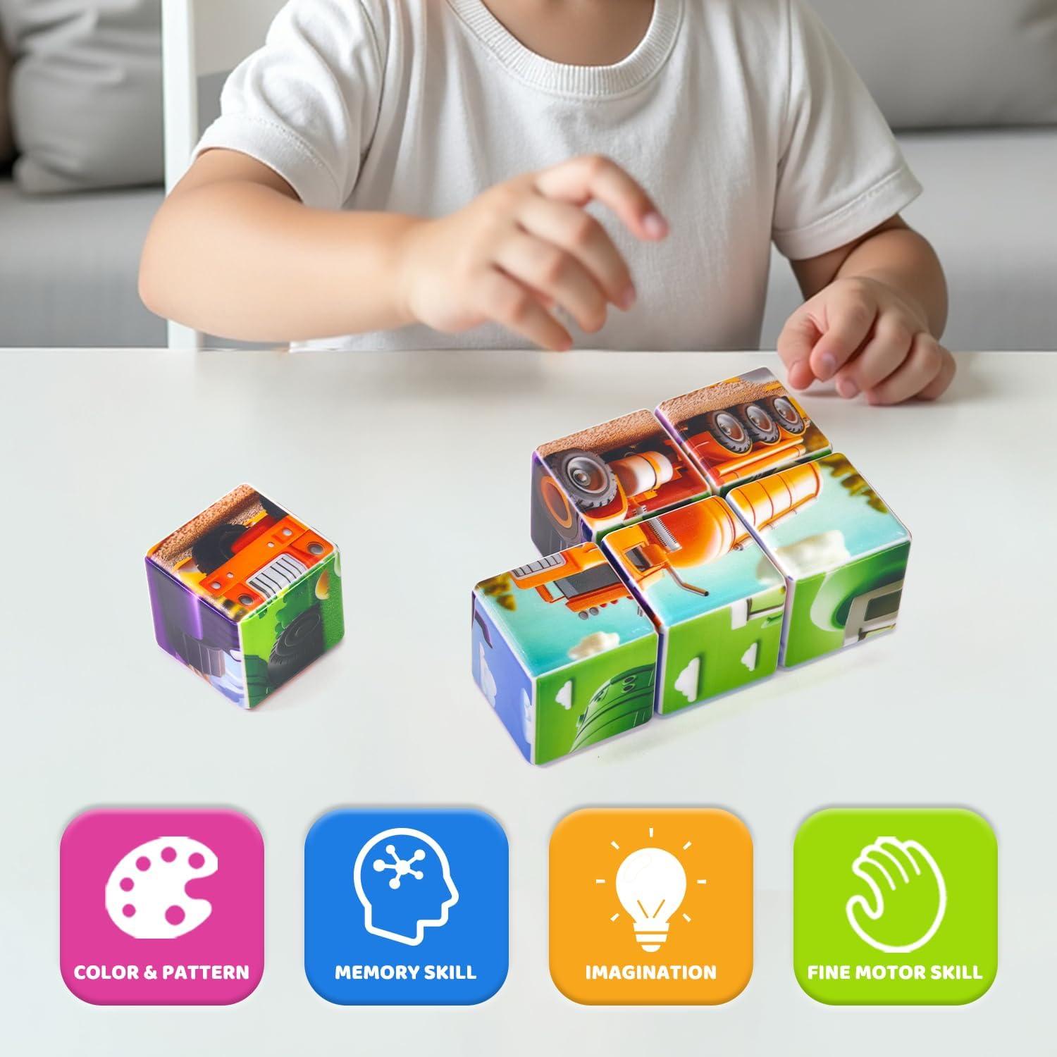 Bloques Magnéticos de Construcción Pairez Toys 6 Piezas 4.2 cm