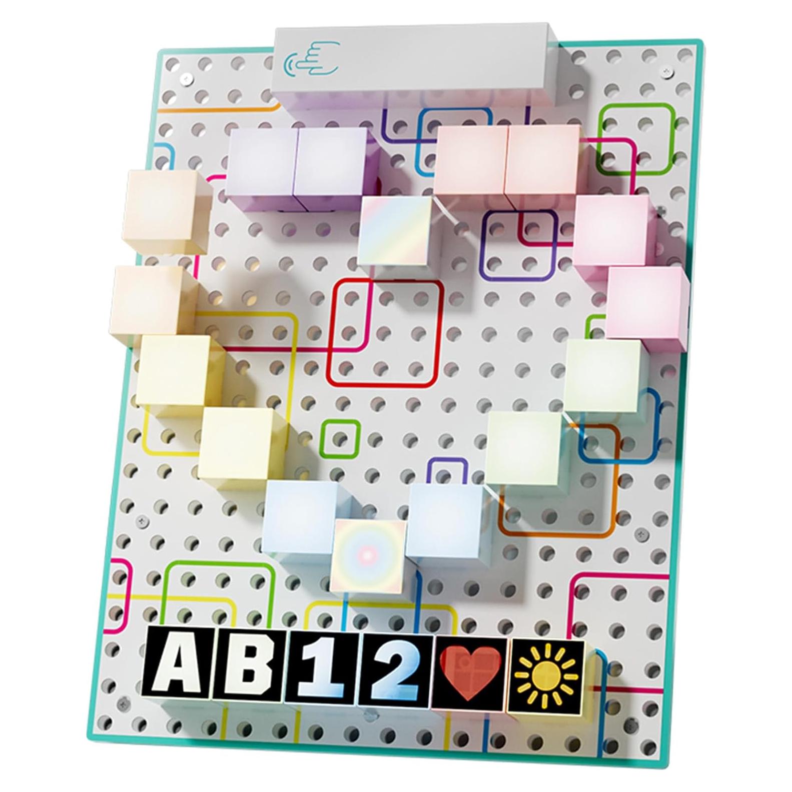 Magnetic Light-Up Building Blocks Set - Magnetic Geometric Building Blocks for Kids, STEM Educational Toys Montessori Sensory Magnet Toys for Toddlers